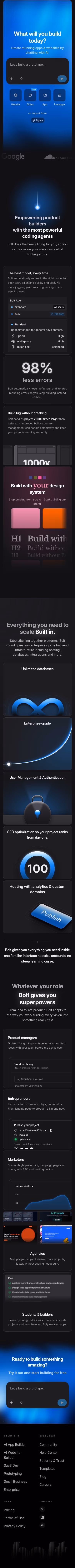 Bolt mobile design — Engineering & Infrastructure