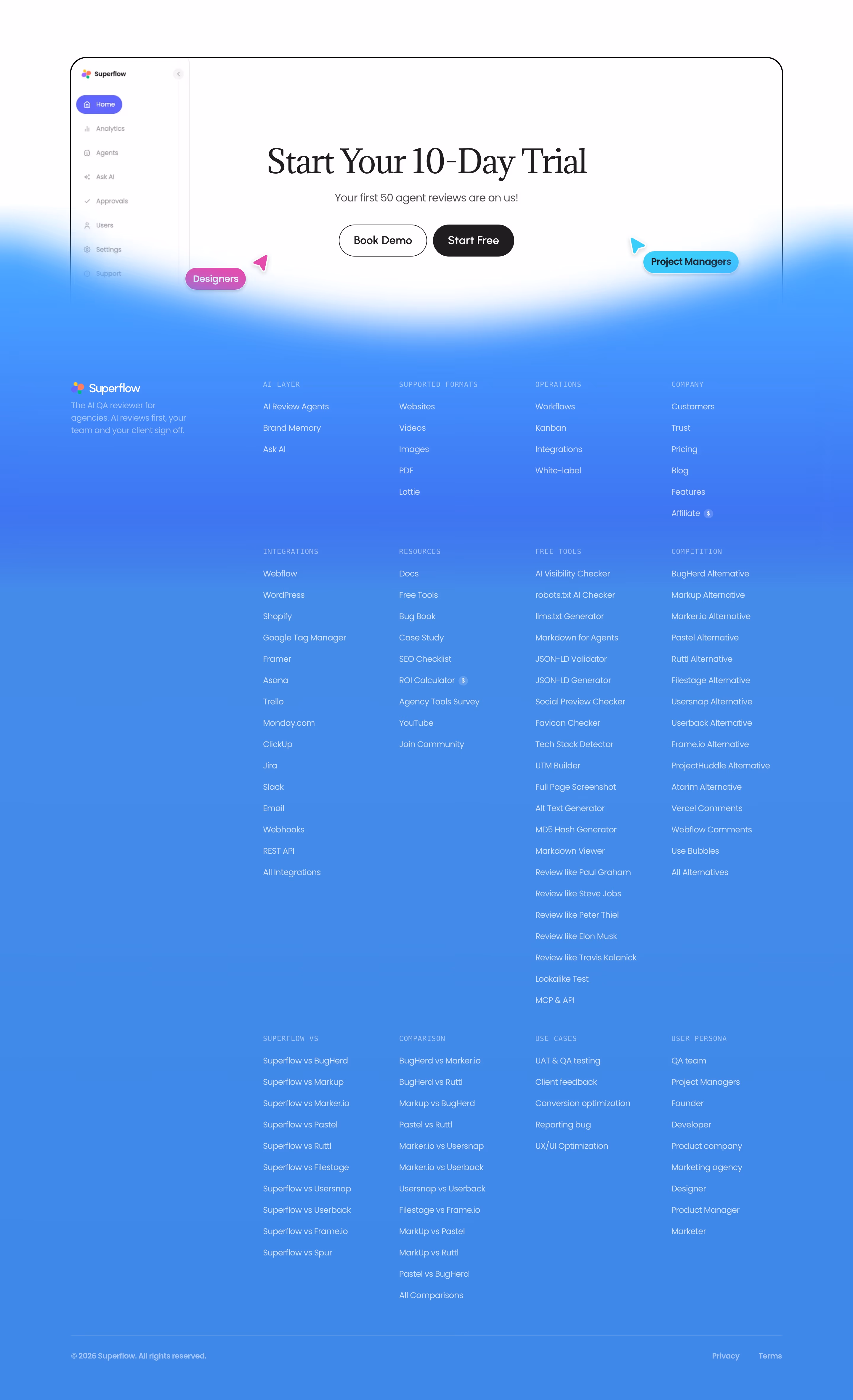Usesuperflow footer design — Engineering & Infrastructure