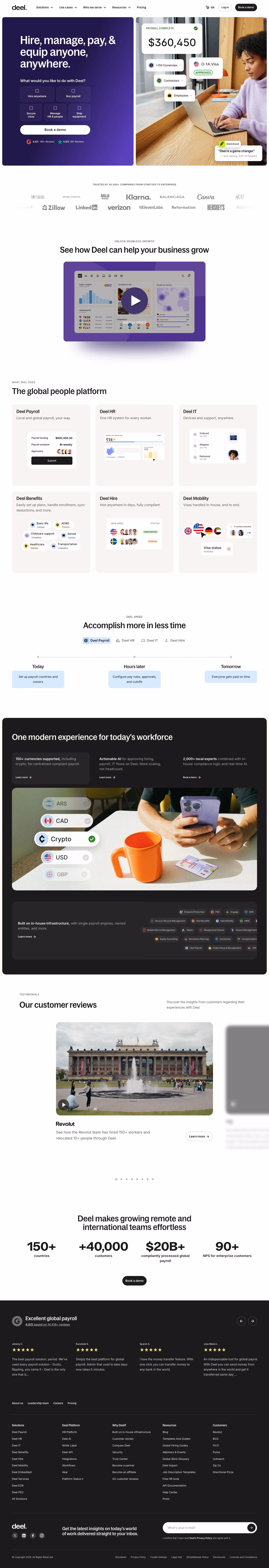 Deel full landing page screenshot (desktop)