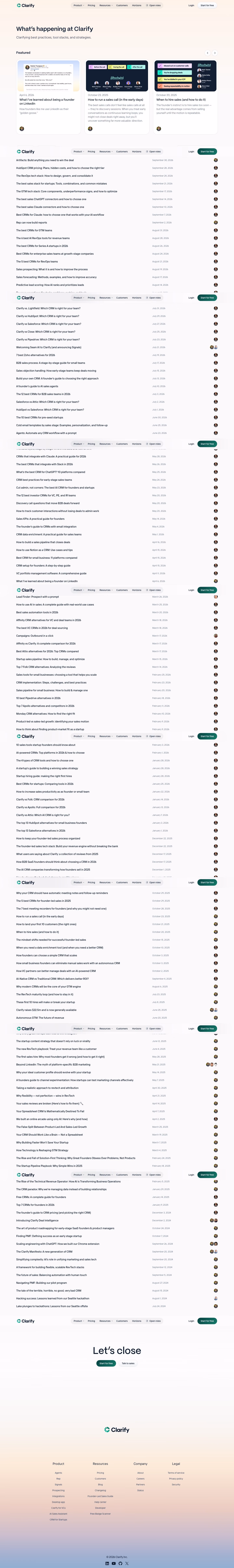 Clarify Blog pages section design
