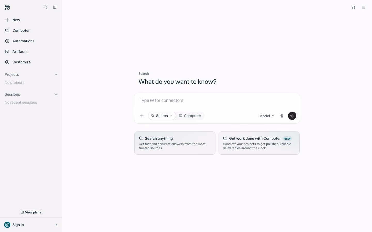 Perplexity full landing page screenshot (desktop)