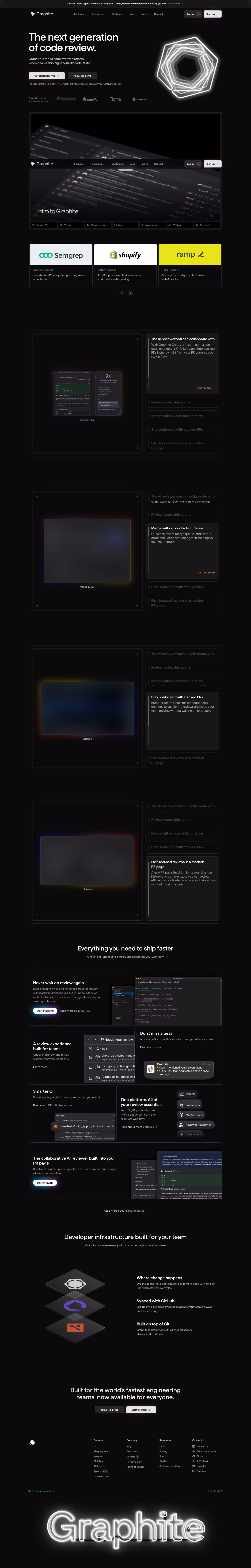 Graphite full landing page screenshot (desktop)