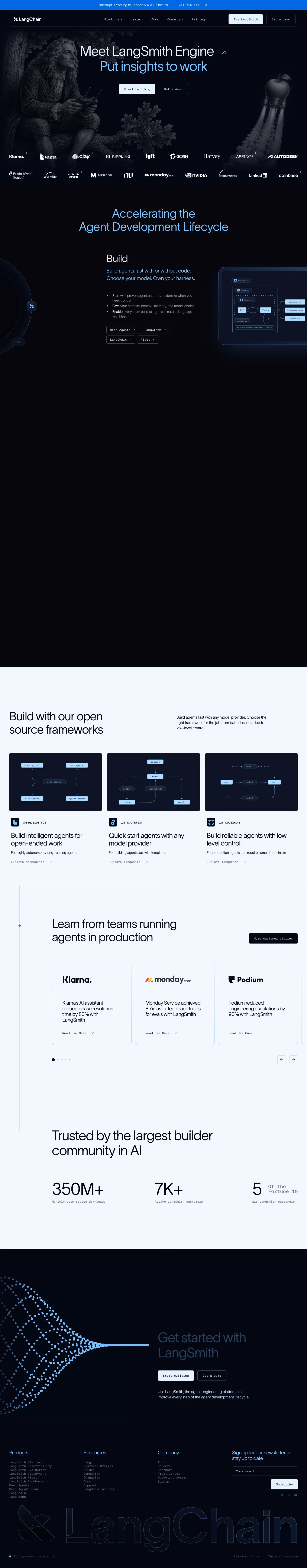 Langchain landing page design — Engineering & Infrastructure