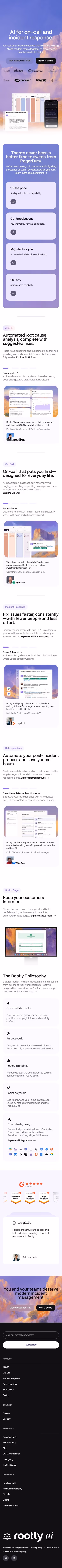 Rootly mobile design — Engineering & Infrastructure