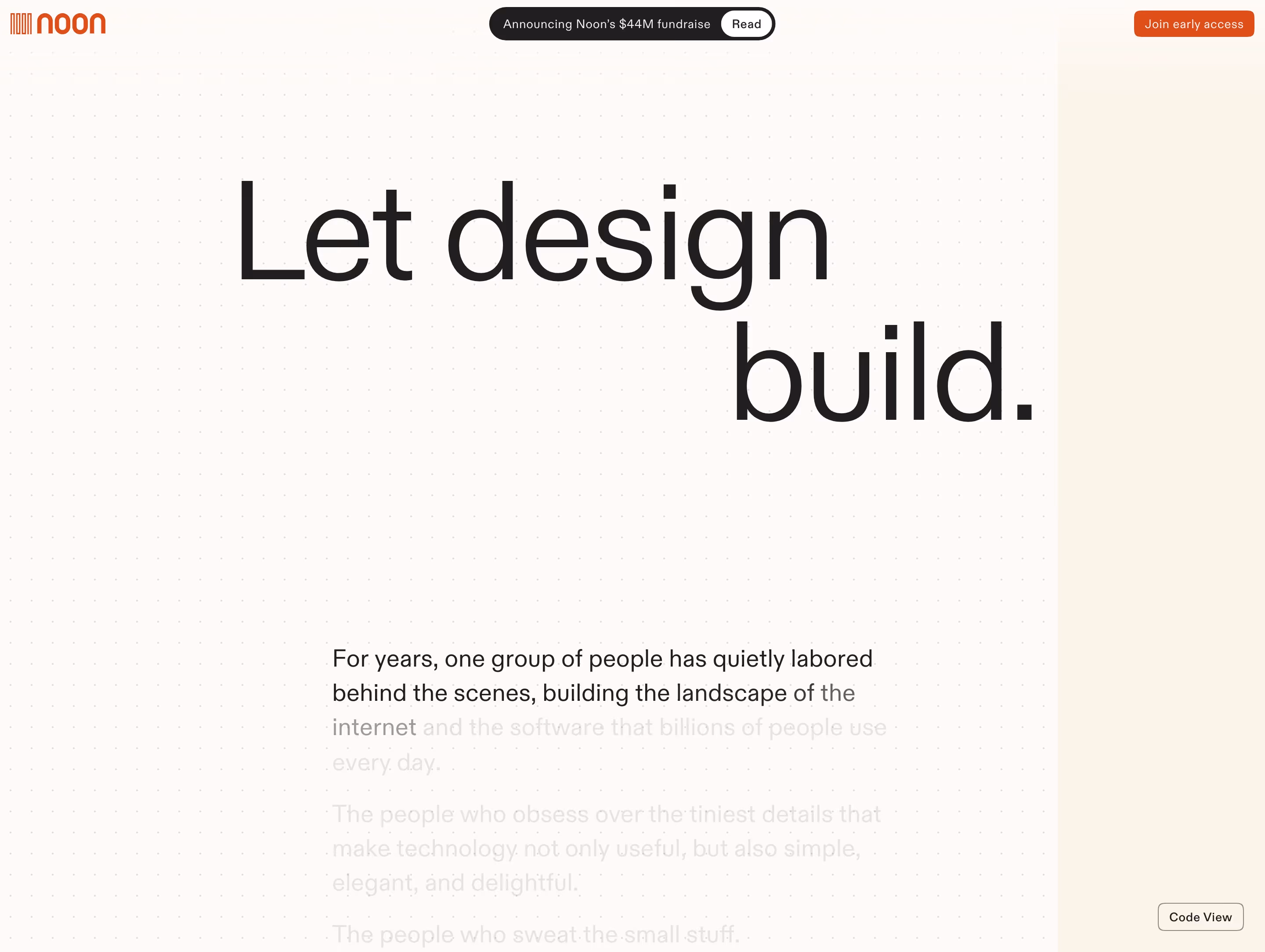 Noon hero design — Design & Creative