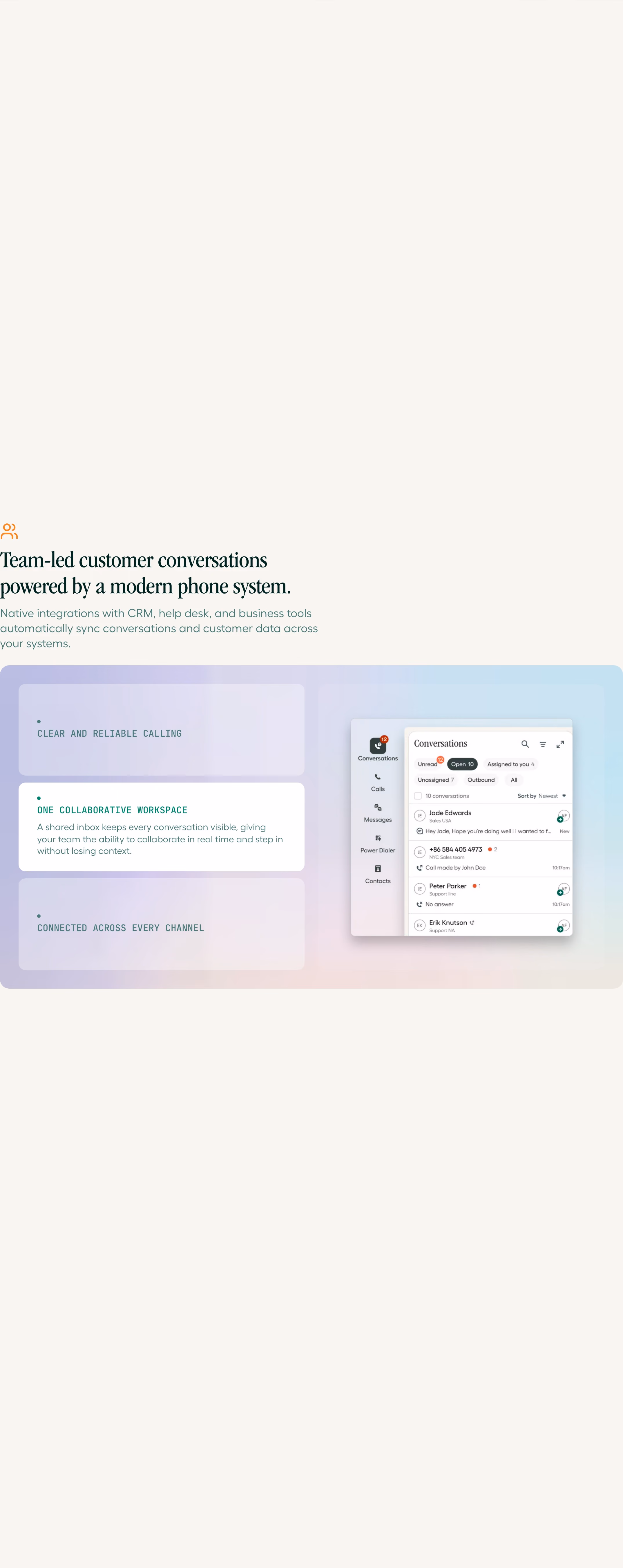 Aircall feature design — Sales & Support