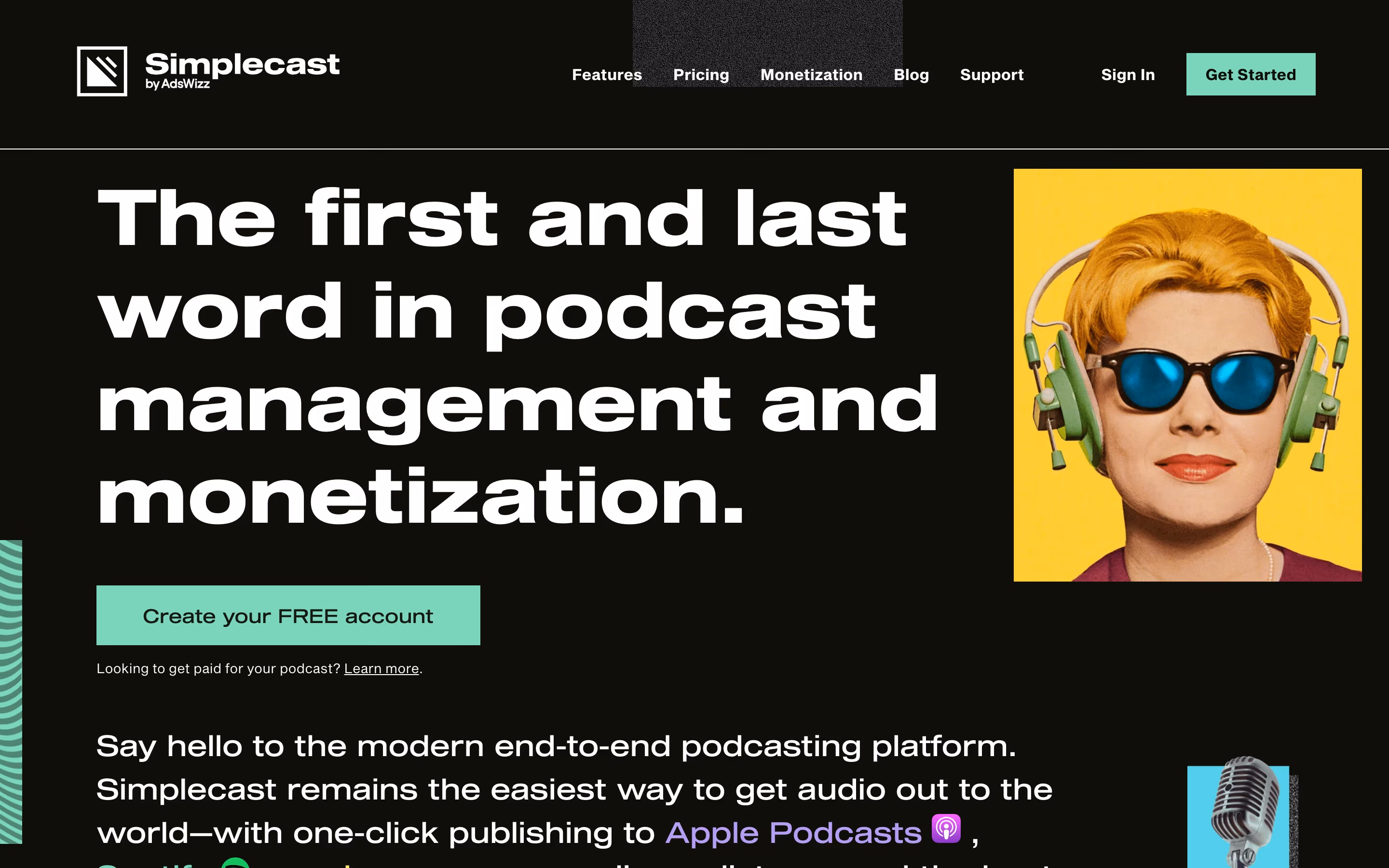 Simplecast hero design — Marketing