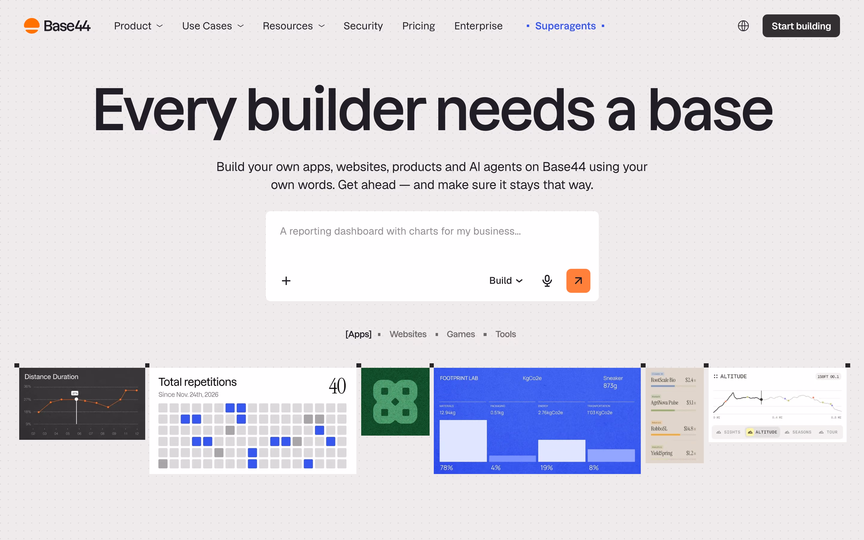 Base44 hero section