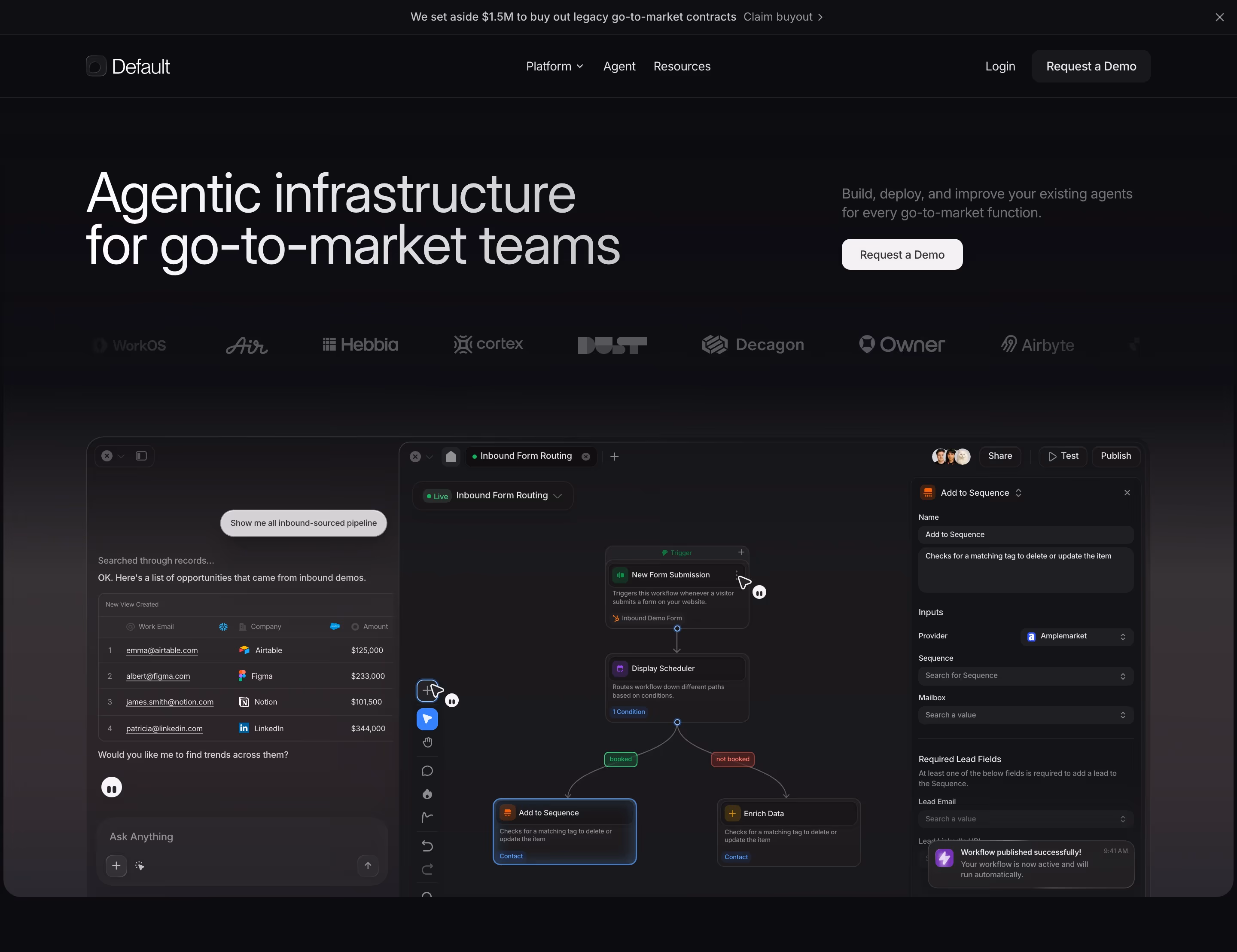 Default hero design — Sales & Support