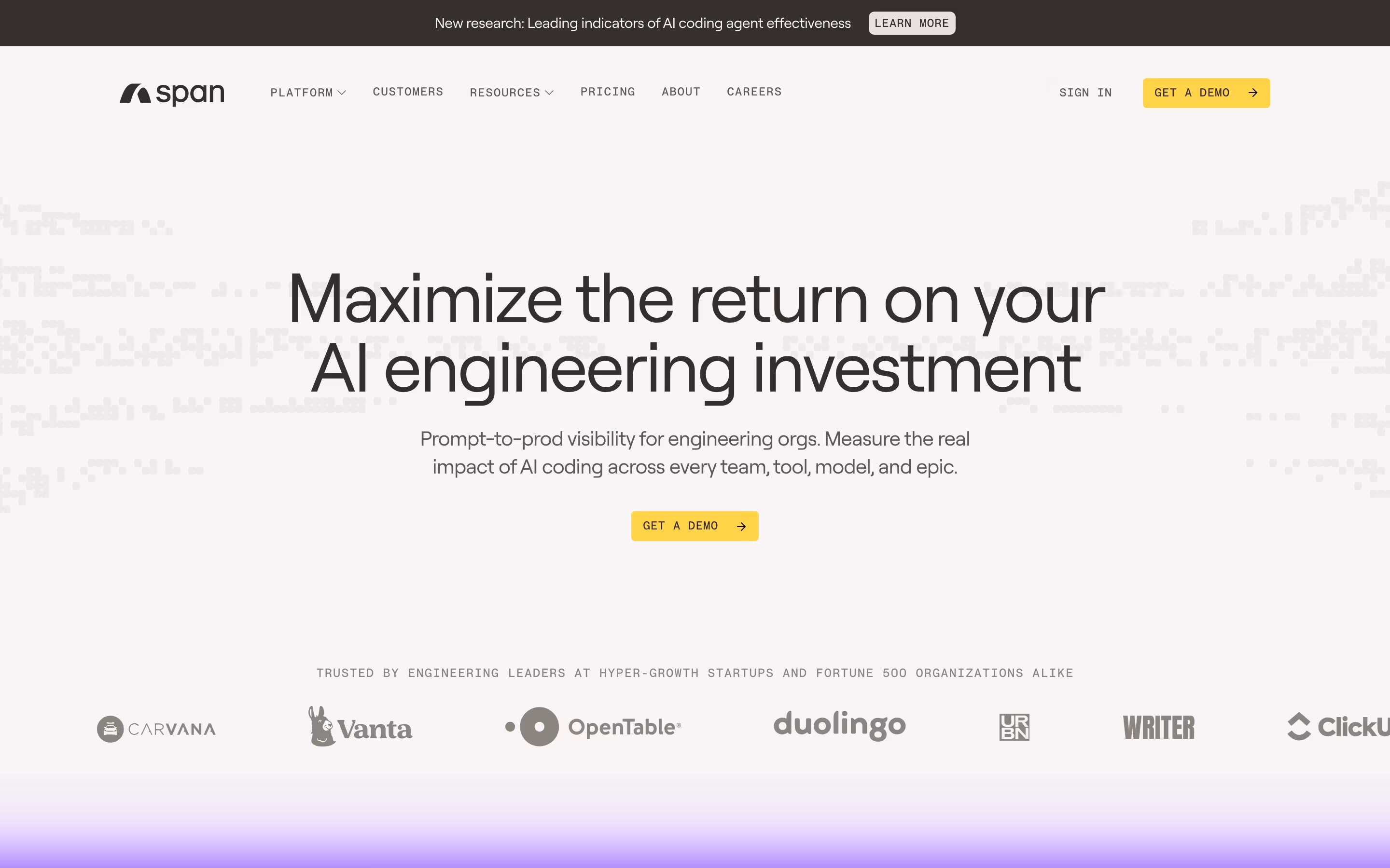 Span hero design — Engineering & Infrastructure