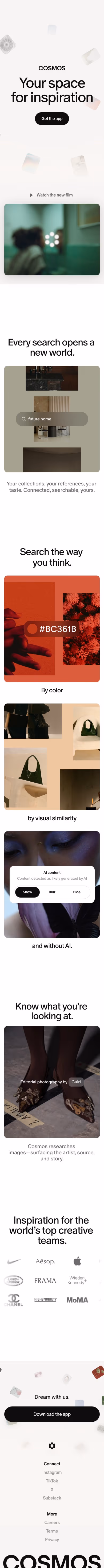 Cosmos mobile design — Design & Creative