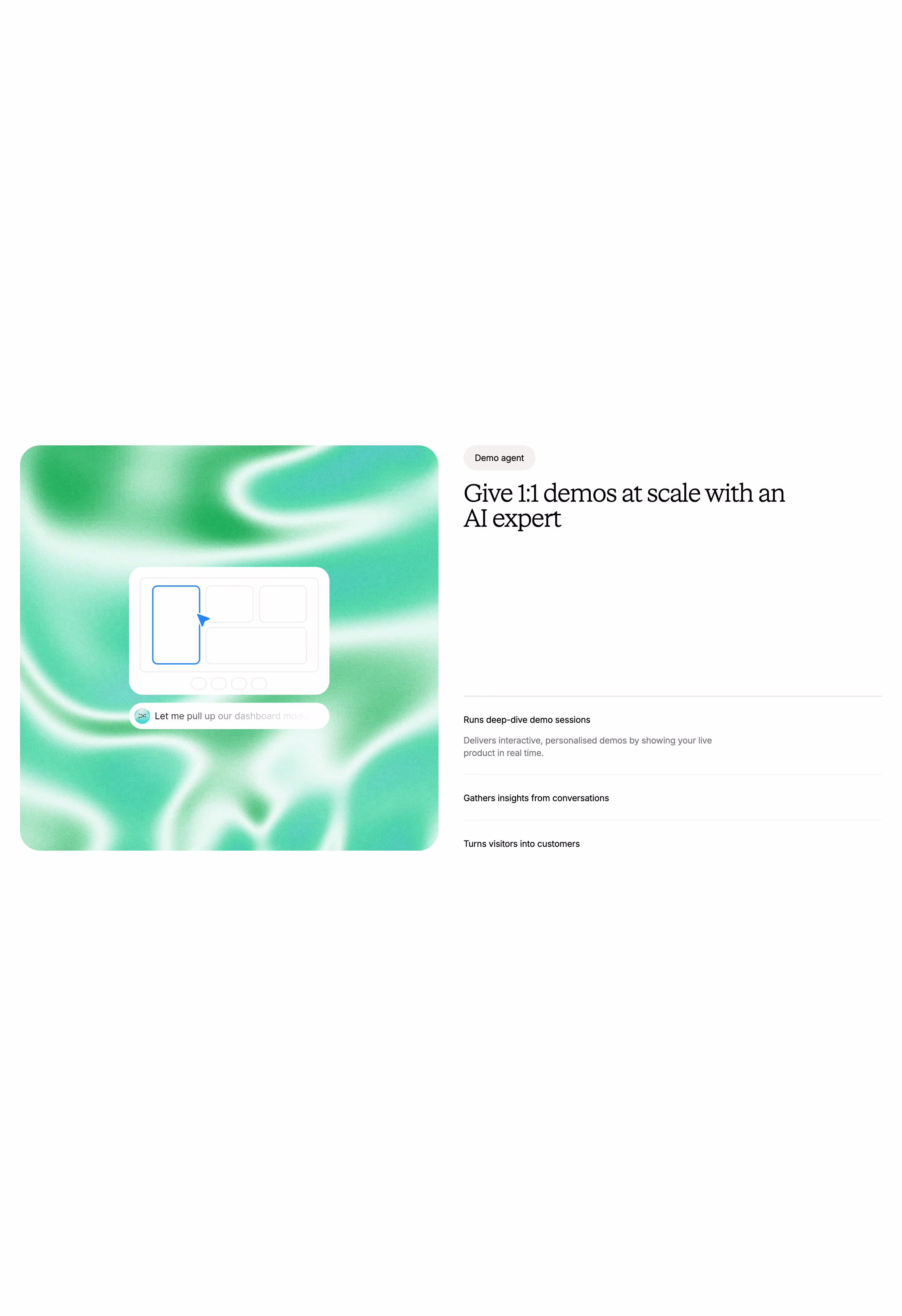 Handhold feature design — Sales & Support