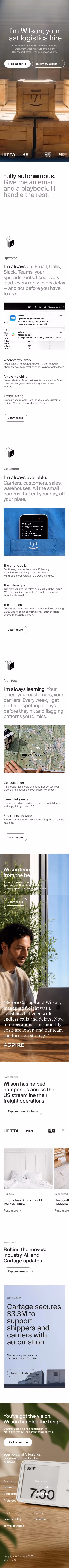 Cartage mobile design — Industry Solutions