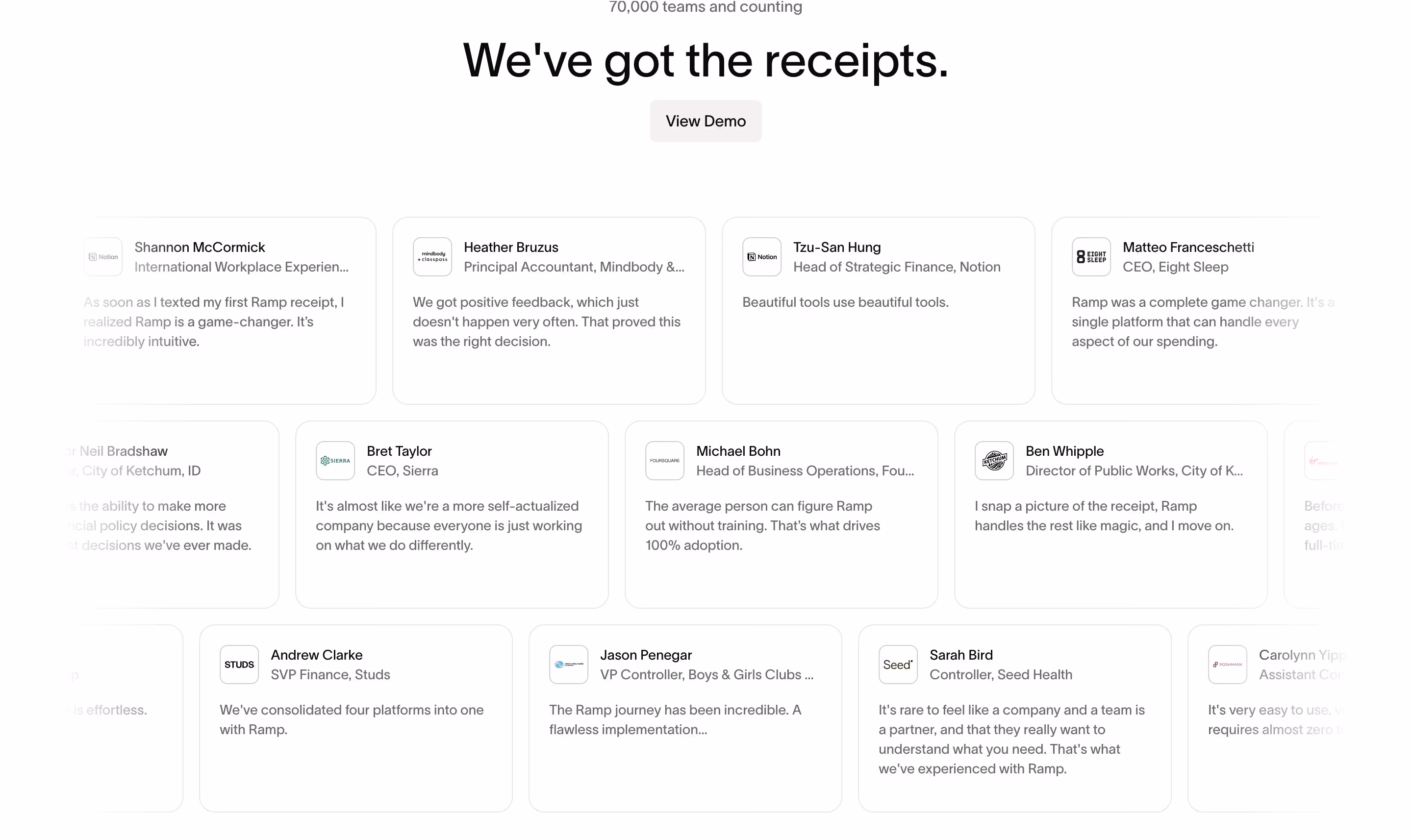 Ramp feature design — Finance & Commerce