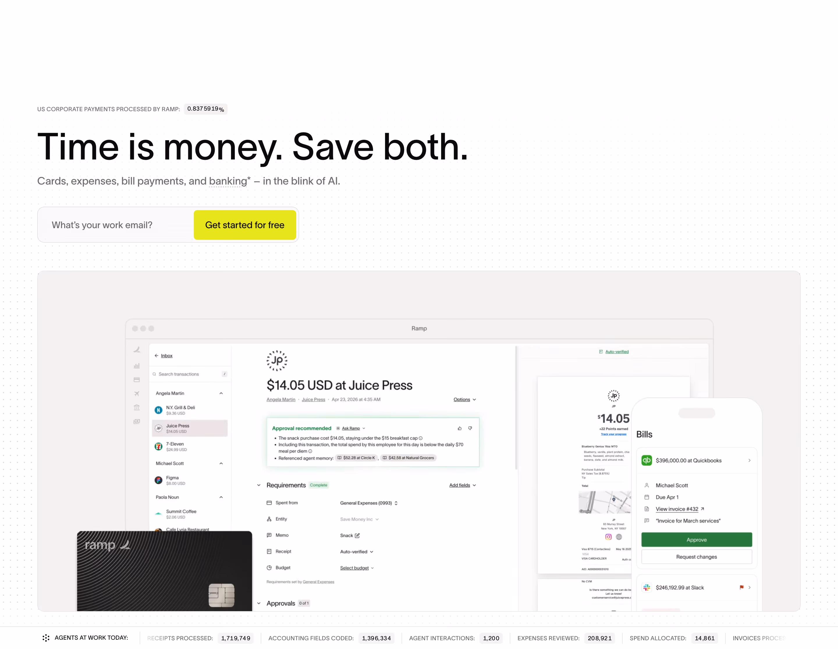 Ramp hero design — Finance & Commerce