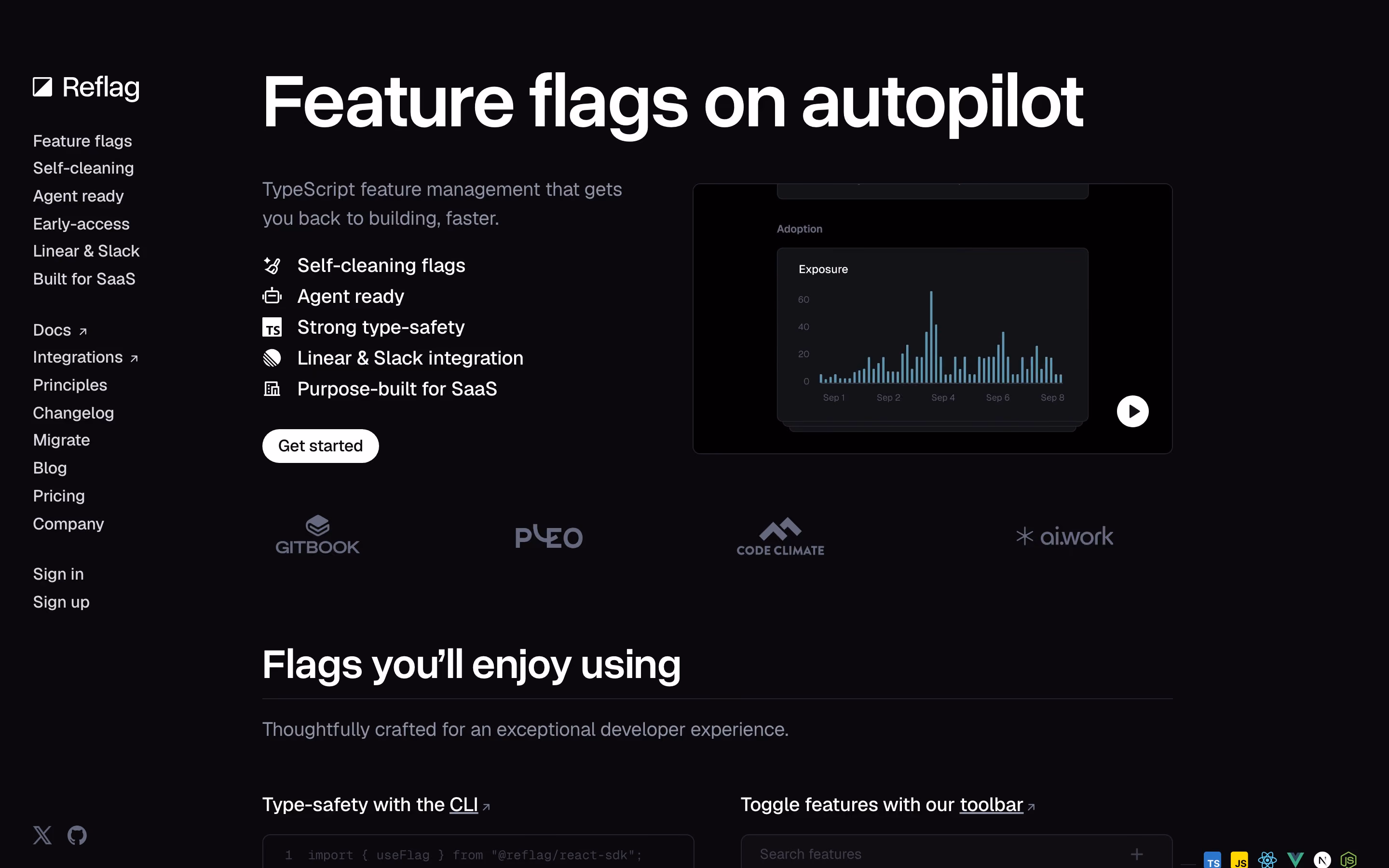 Reflag Heroes section design