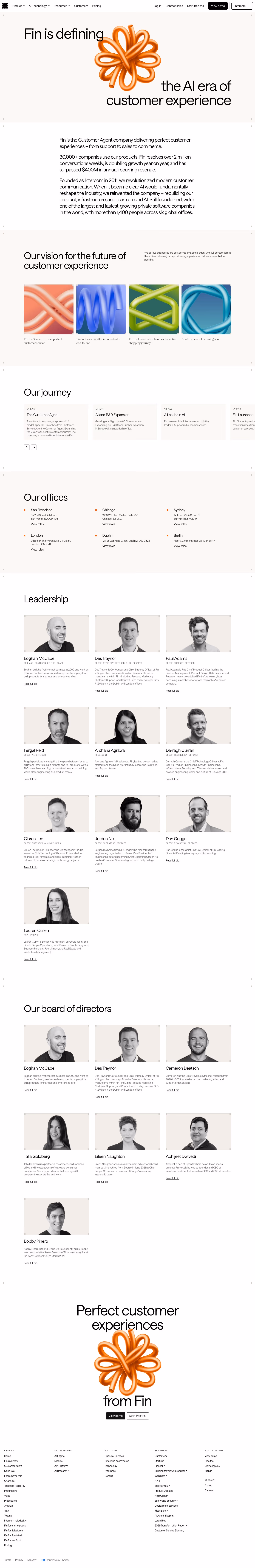 Fin About Us section design