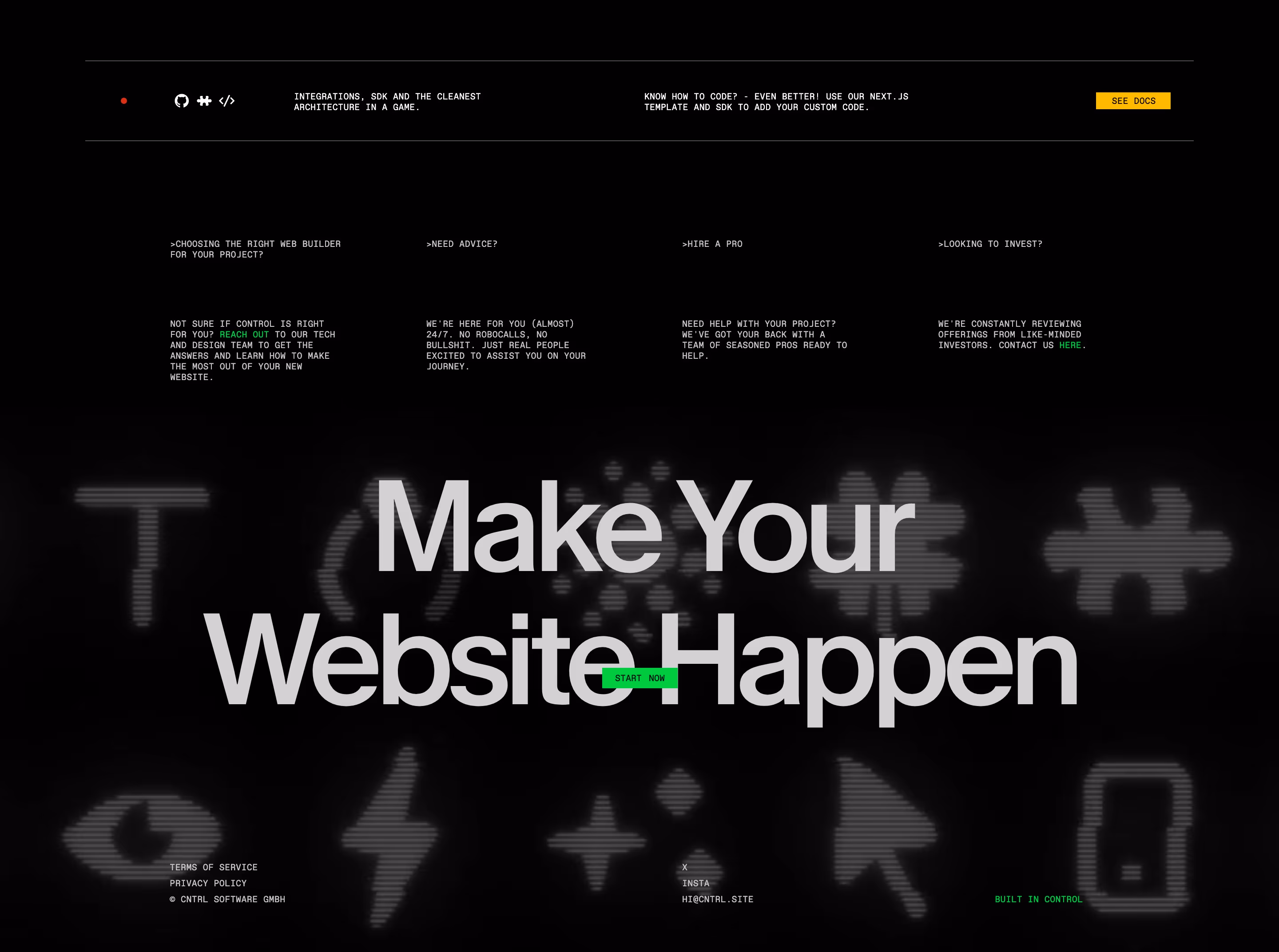 Cntrl footer design — Design & Creative