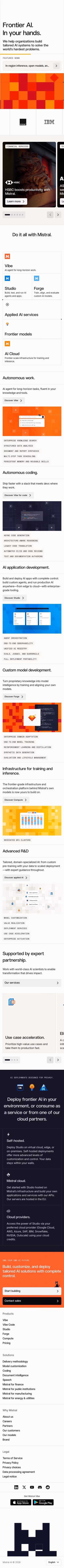 Mistral mobile design — Engineering & Infrastructure