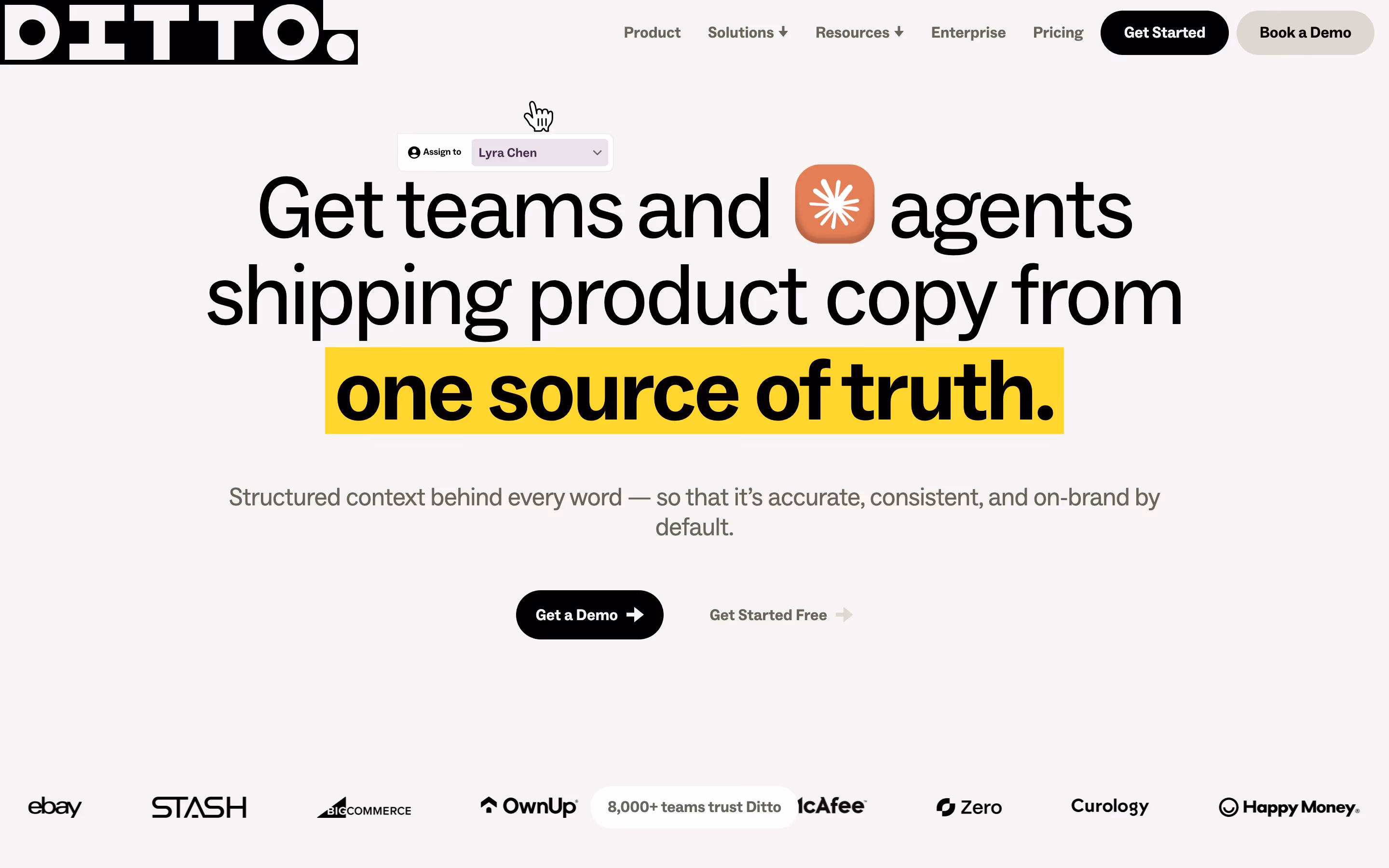 Dittowords hero design — Productivity & Collaboration