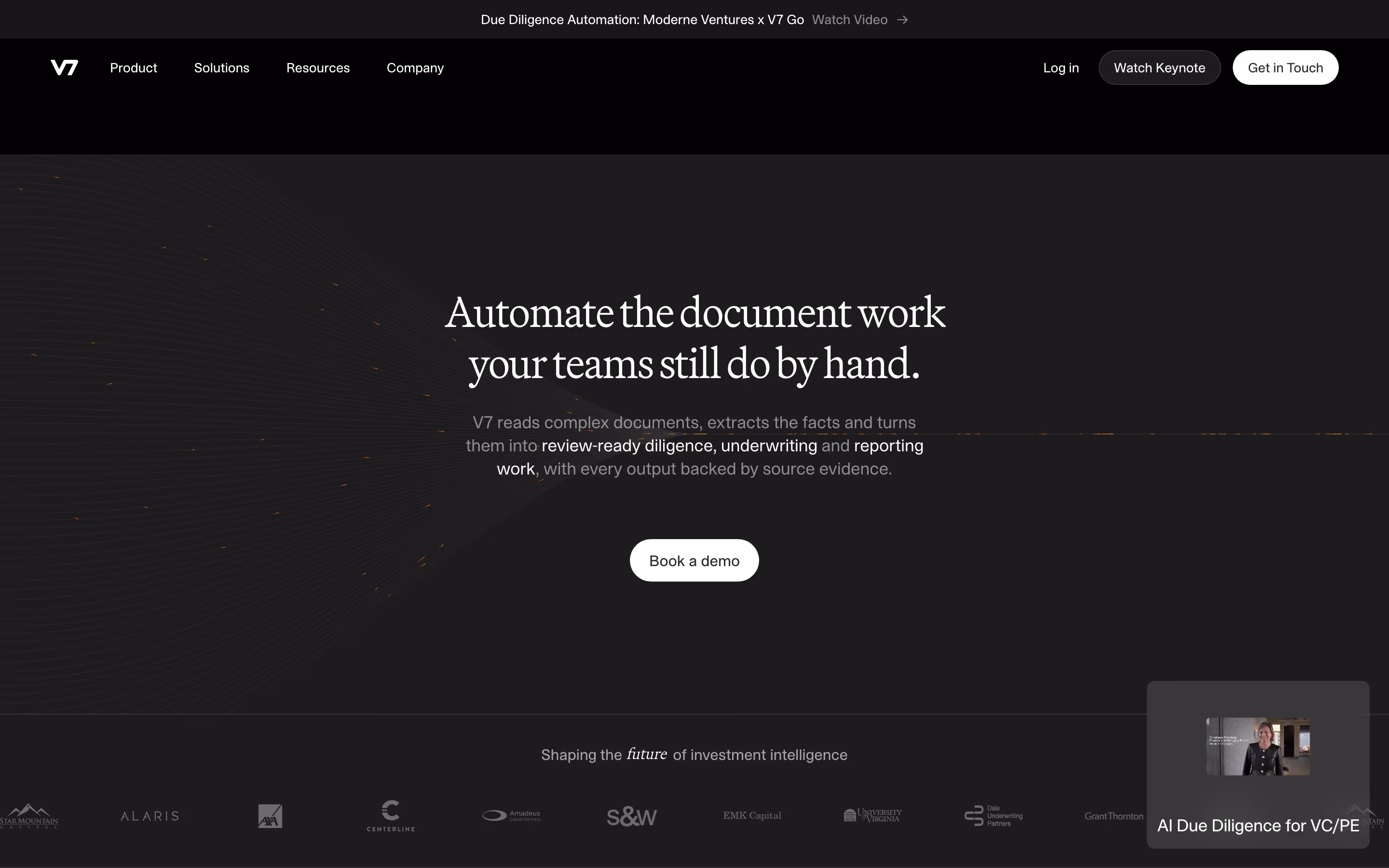 V7labs hero design — Finance & Commerce