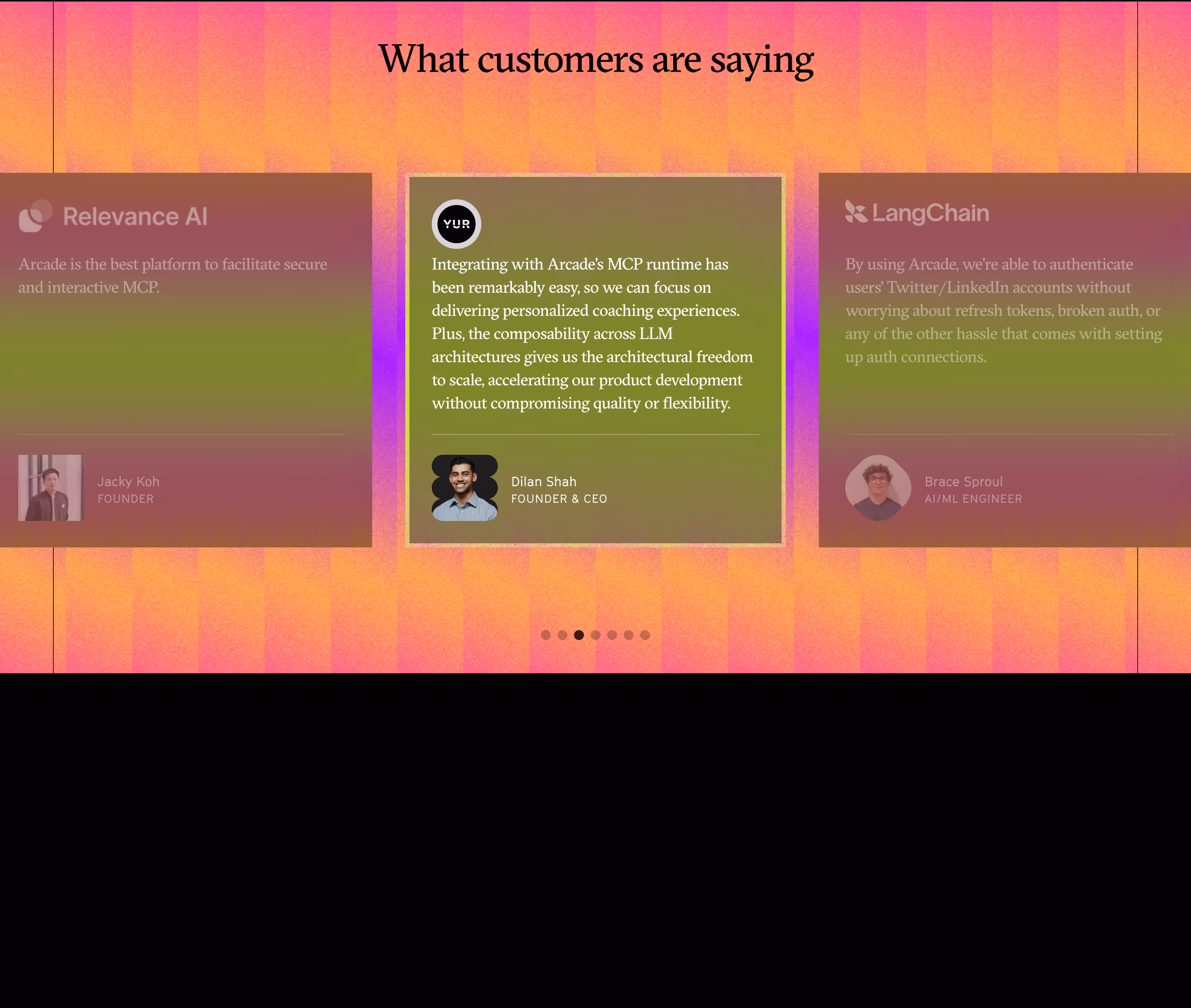 Arcade testimonial design — Engineering & Infrastructure