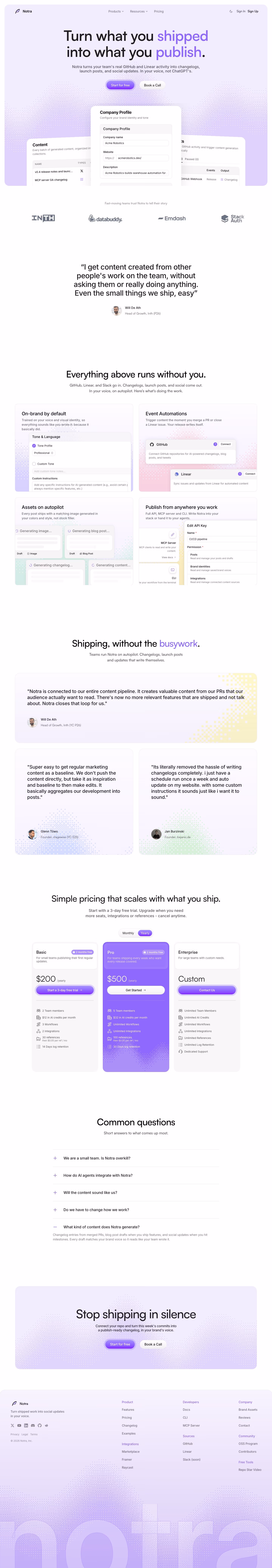Usenotra full landing page screenshot (desktop)