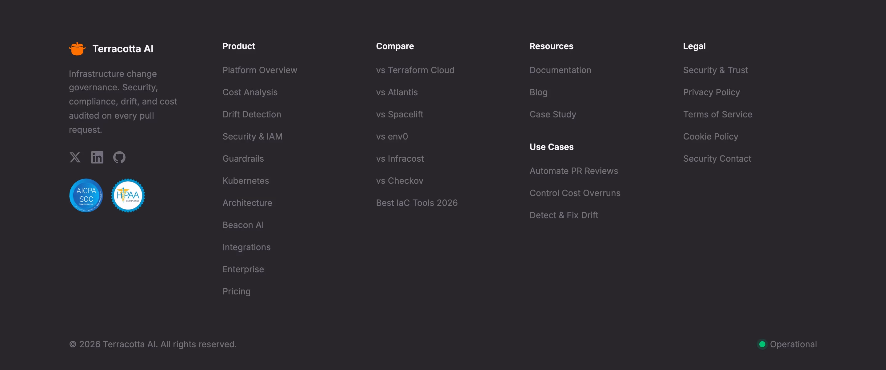 Tryterracotta footer design — Engineering & Infrastructure