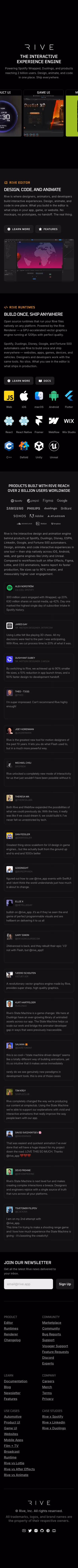Rive mobile design — Design & Creative
