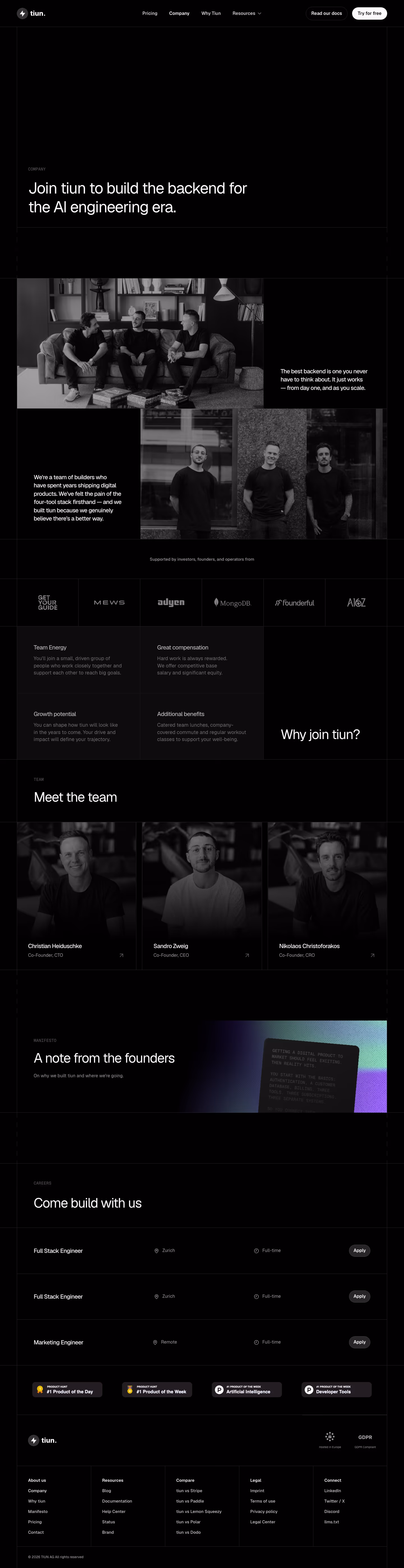 Tiun about us design — Finance & Commerce