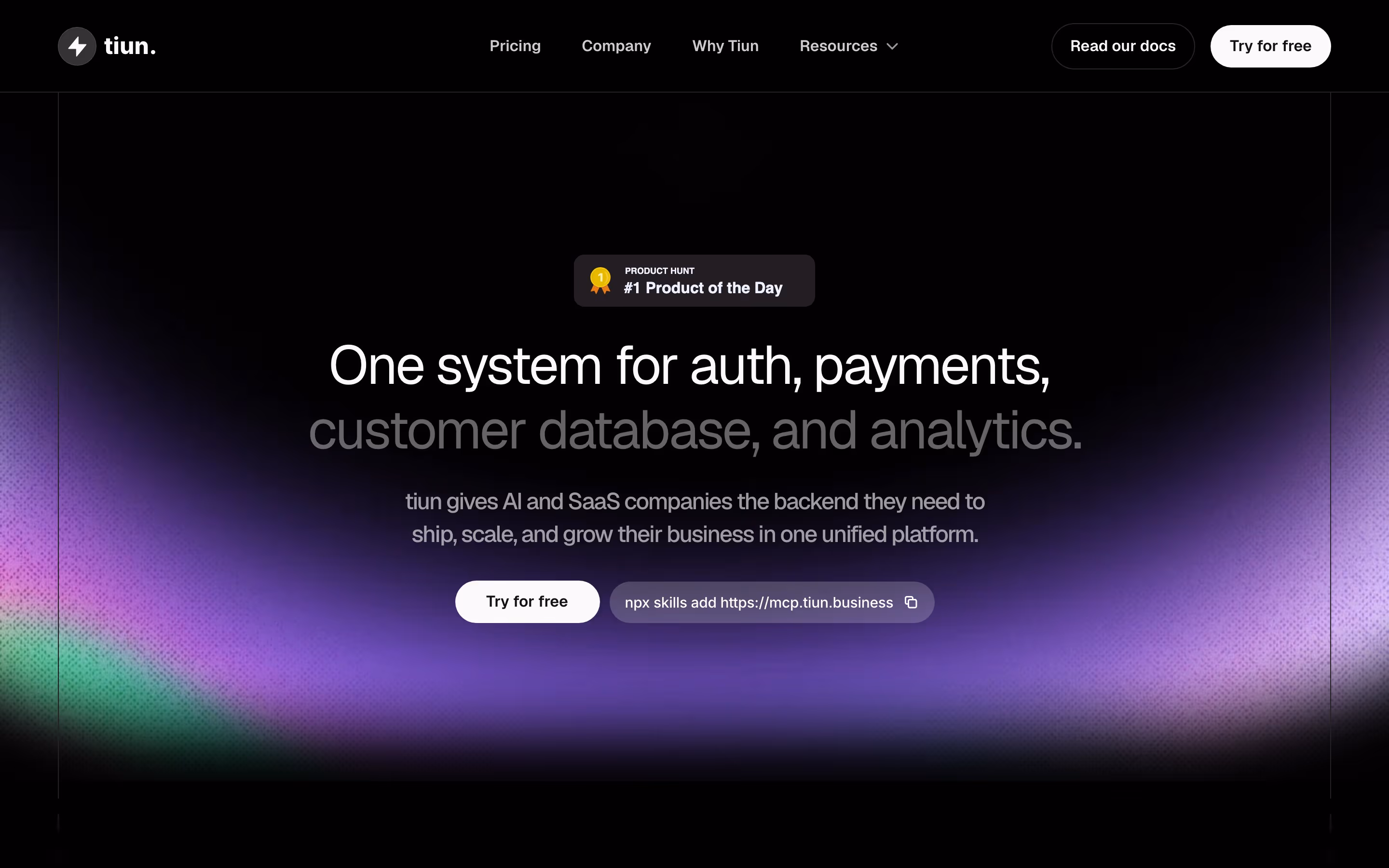 Tiun hero design — Finance & Commerce