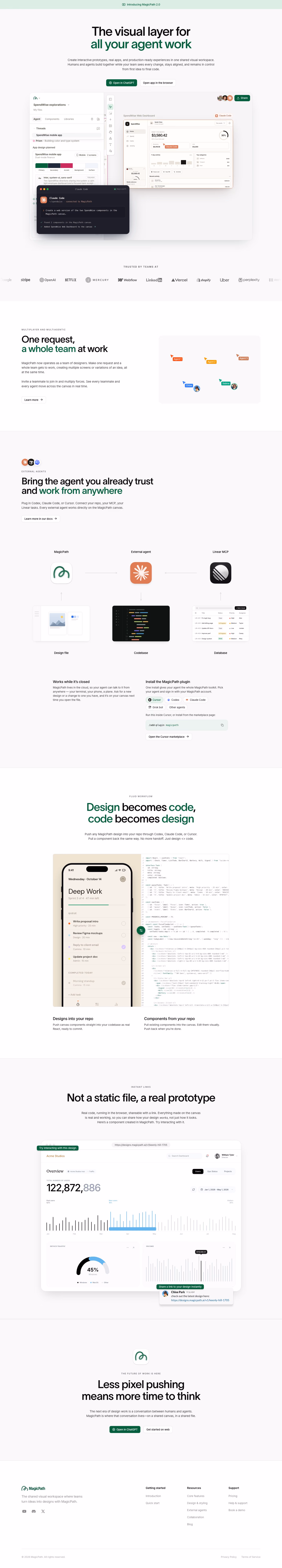 Magicpath full landing page screenshot (desktop)