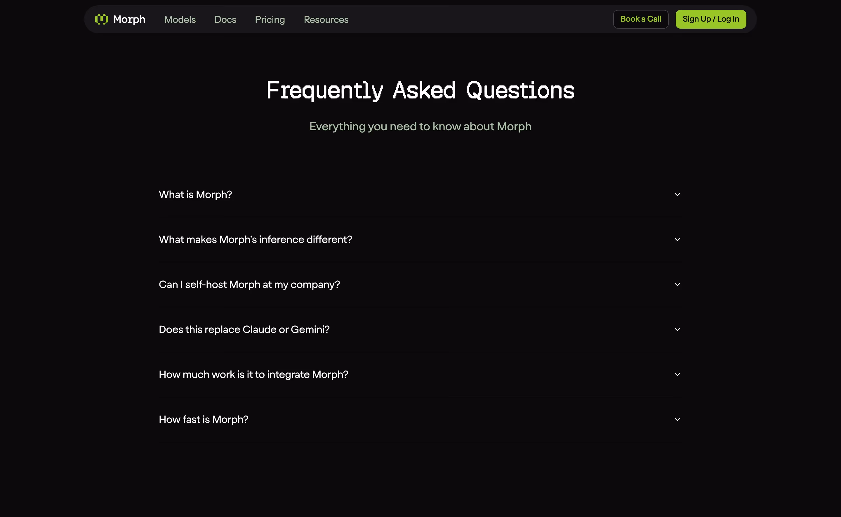 Morphllm faq design — Engineering & Infrastructure
