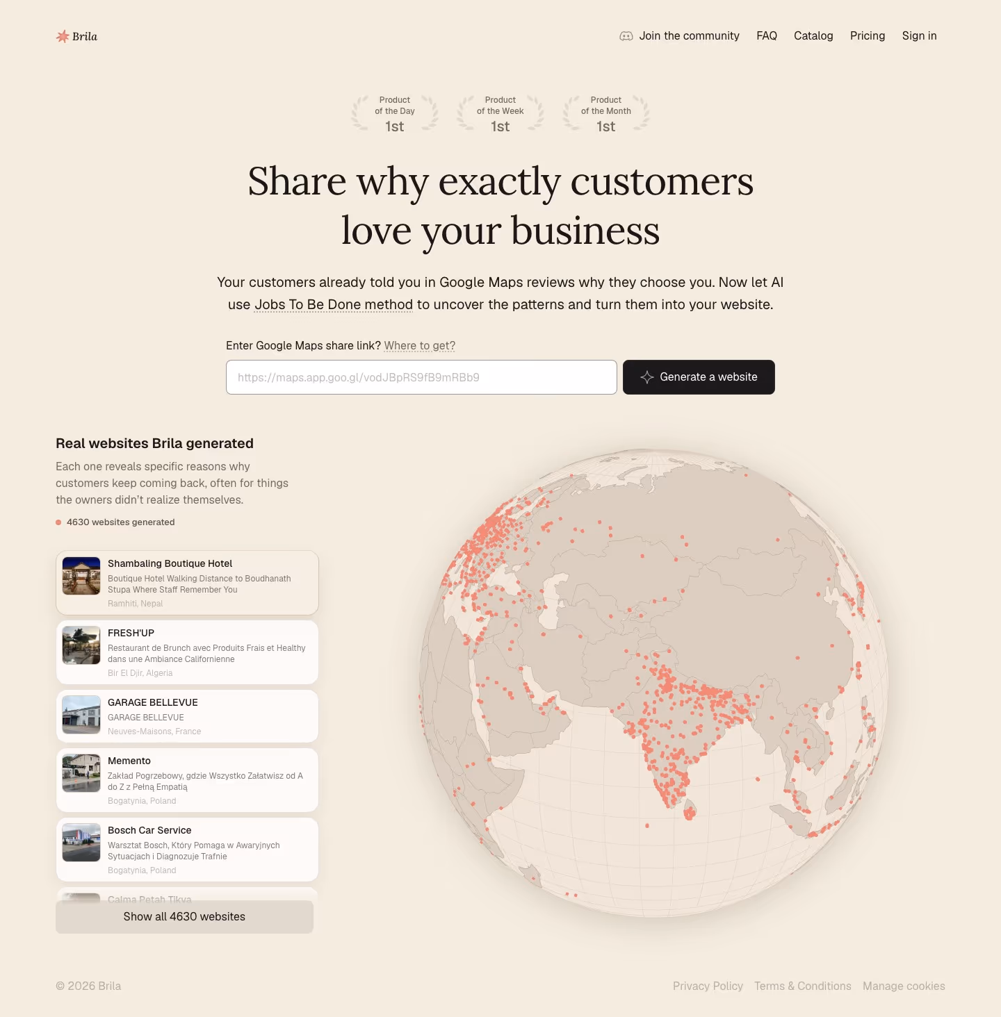 Brila landing page design — Design & Creative