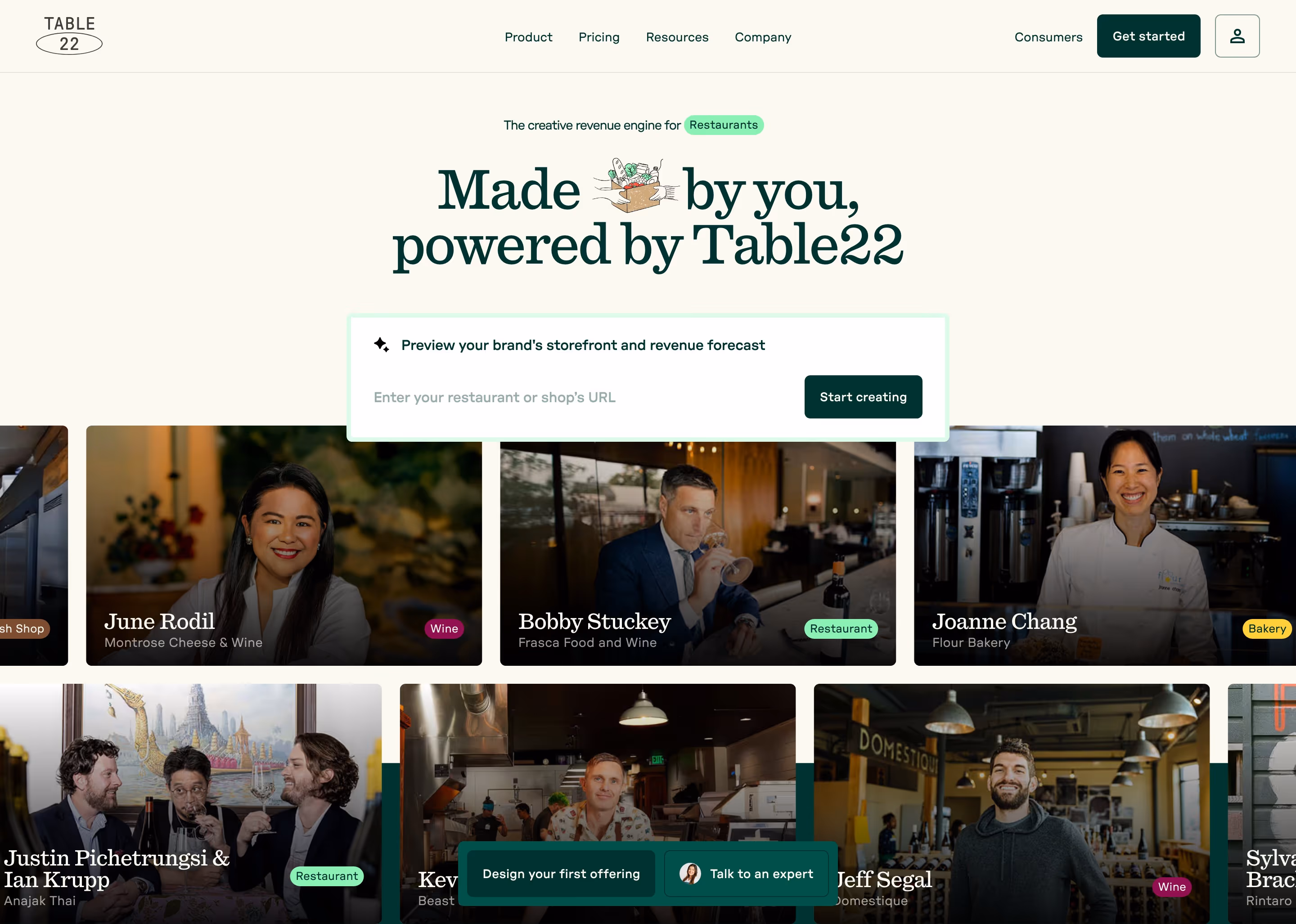 Table22 hero design — Finance & Commerce