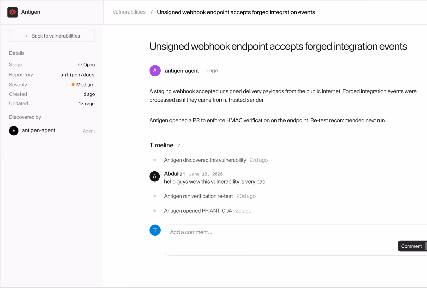 Antigen og image design — Security