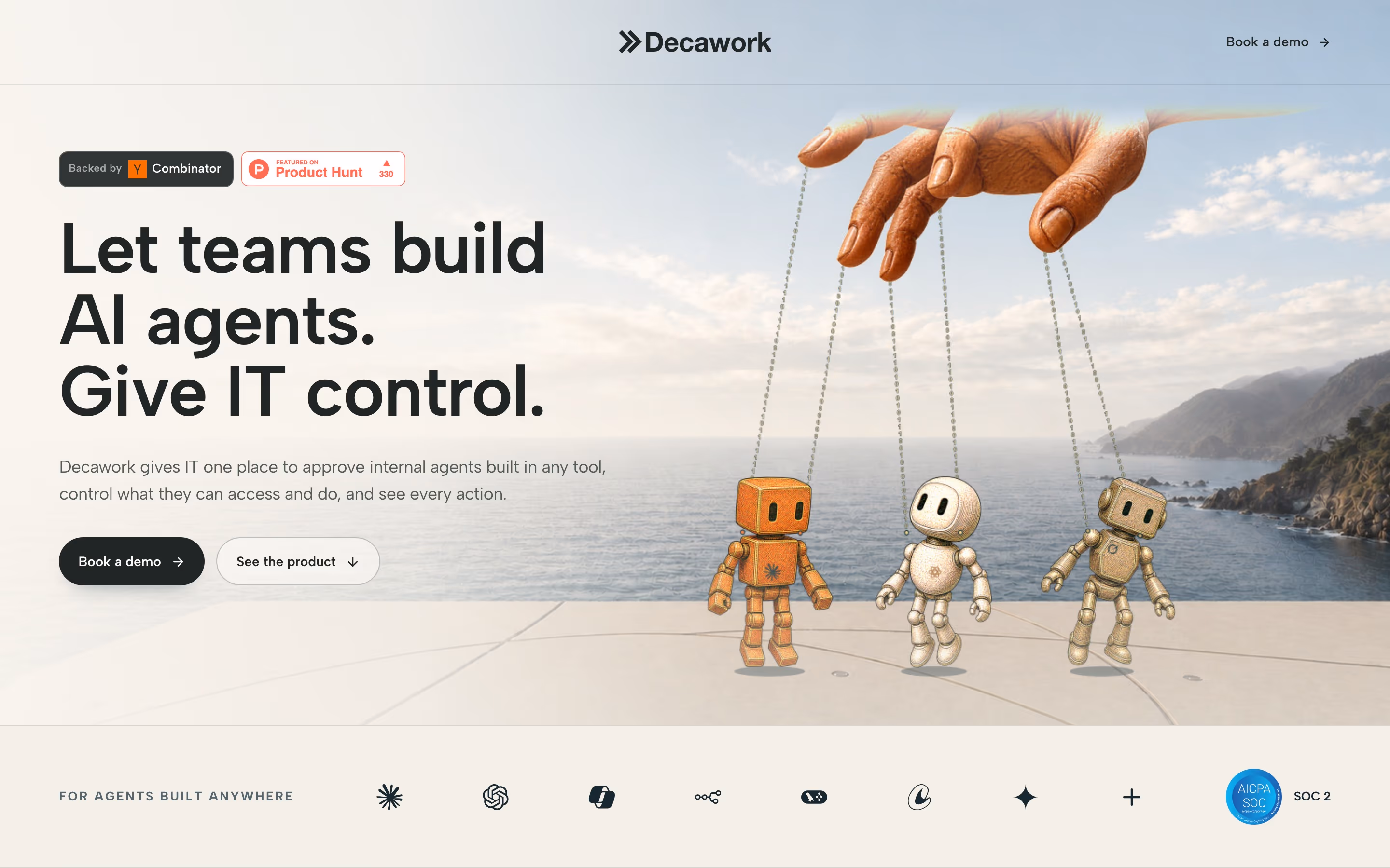 Decawork Heroes section design