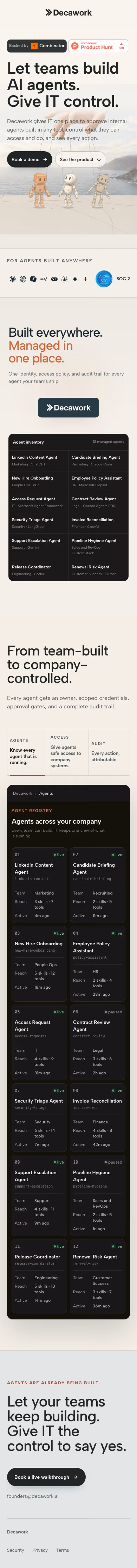 Decawork mobile design — Productivity & Collaboration