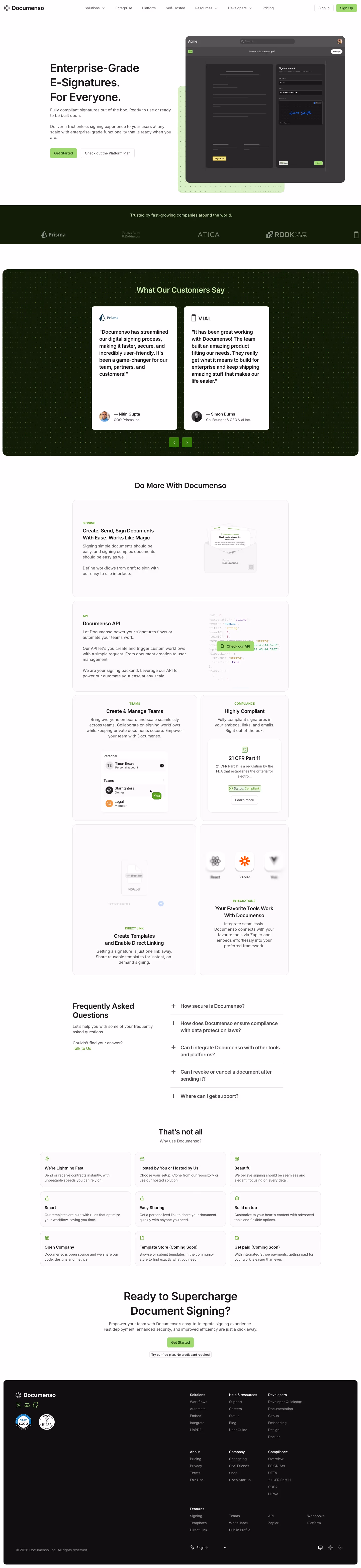 Documenso full landing page screenshot (desktop)