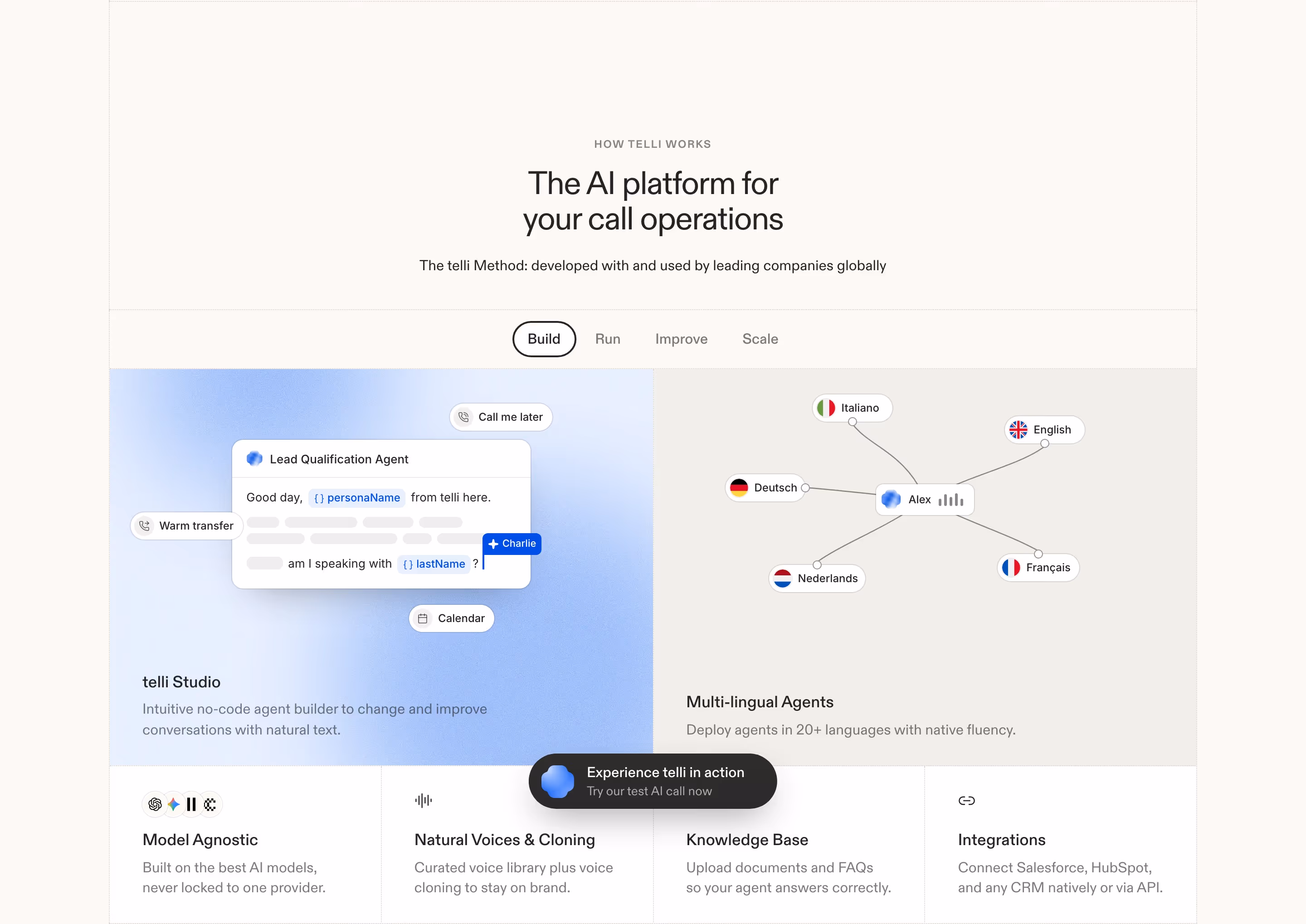 Telli feature design — Sales & Support