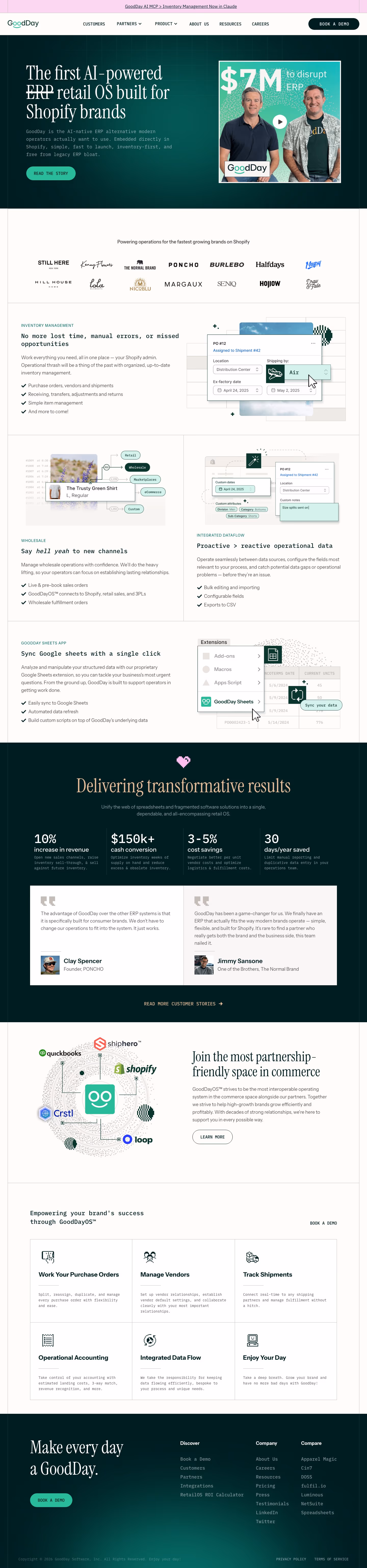 Gooddaysoftware landing page design — Finance & Commerce