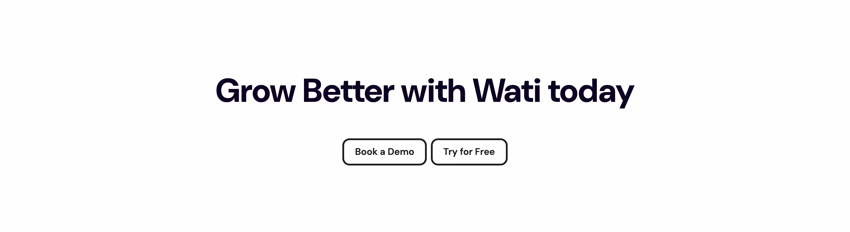 Wati CTAs section design