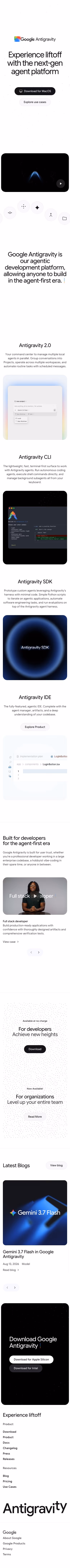 Antigravity mobile design — Engineering & Infrastructure