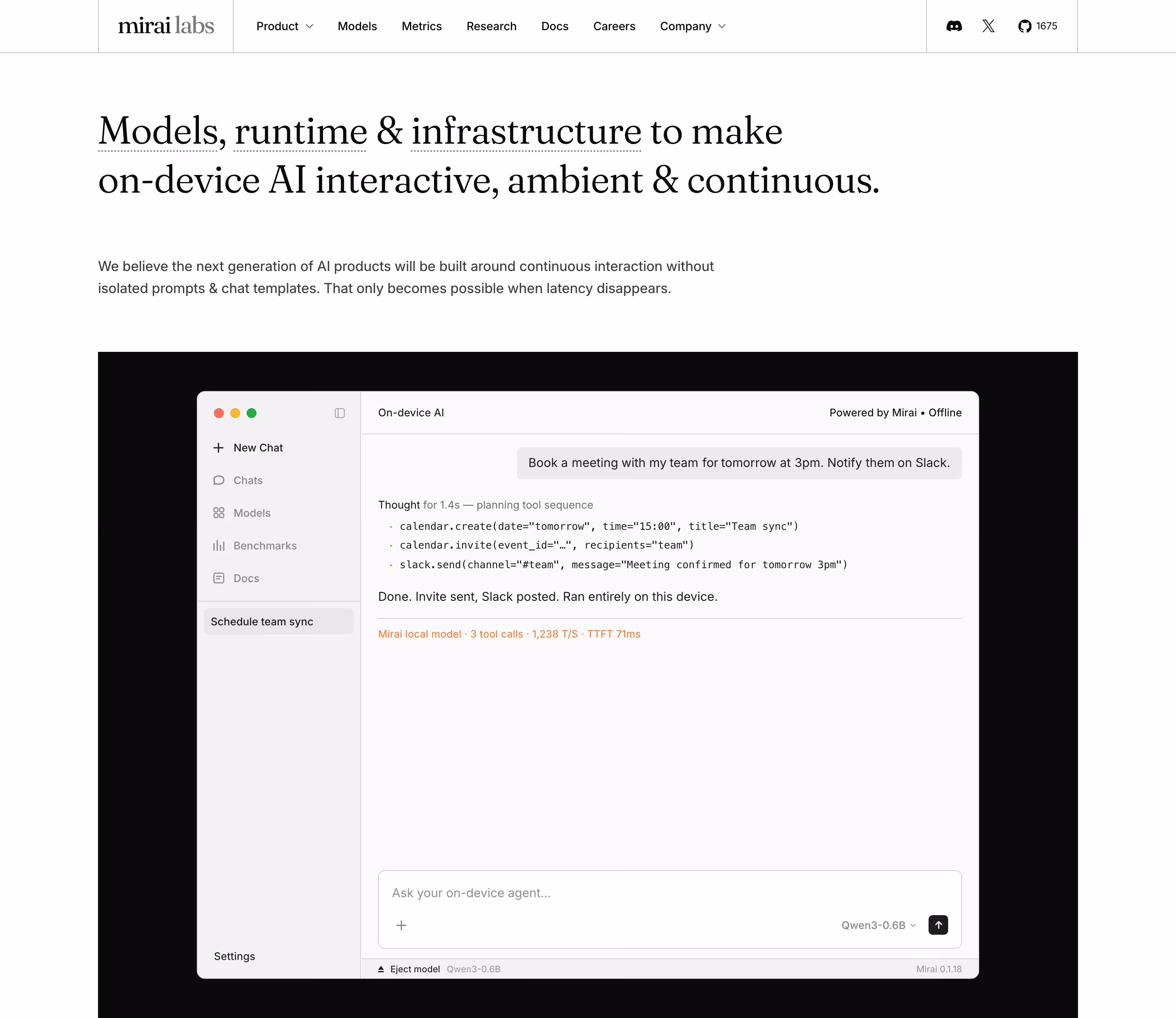 Mirai hero design — Engineering & Infrastructure