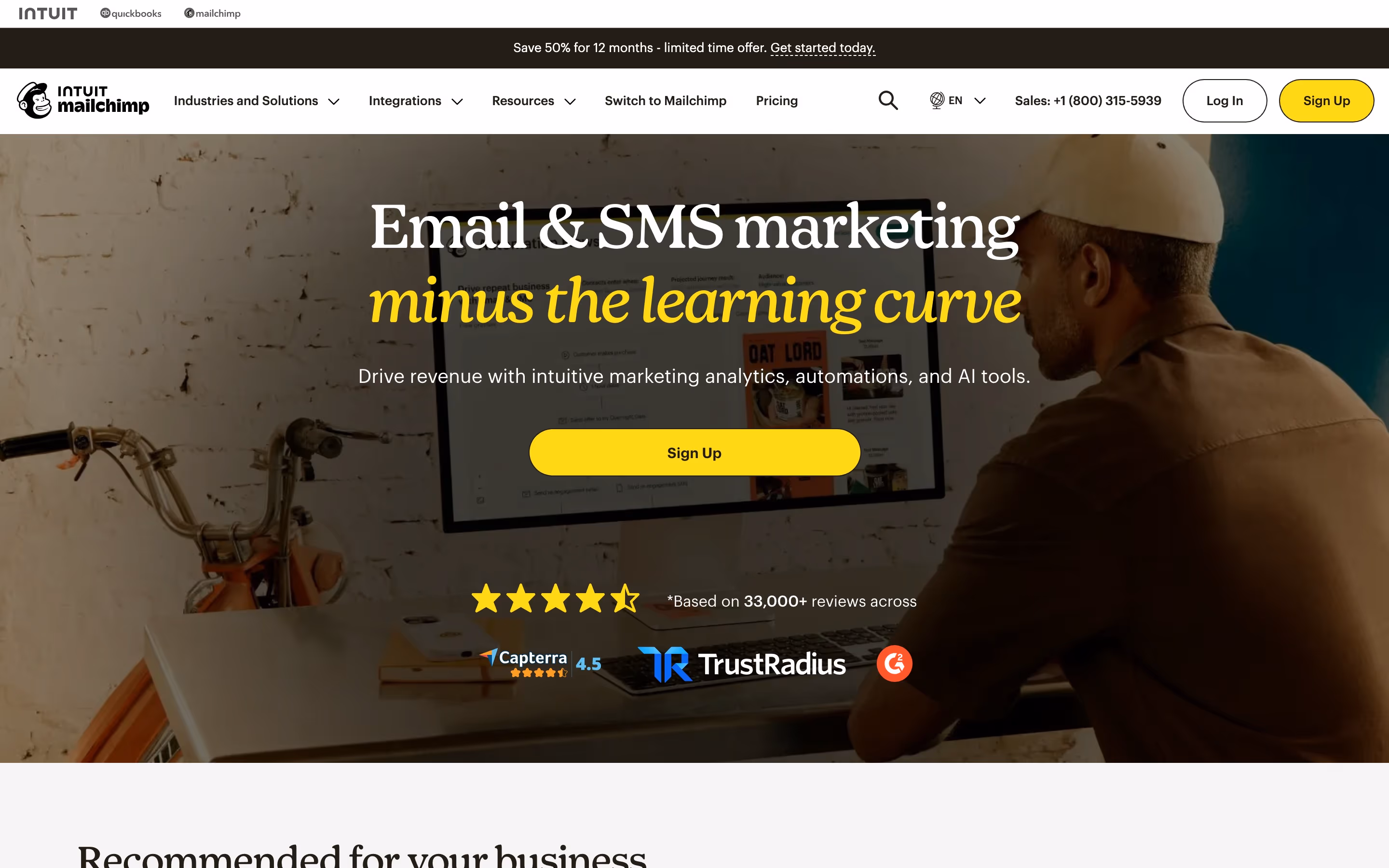 Mailchimp hero design — Marketing