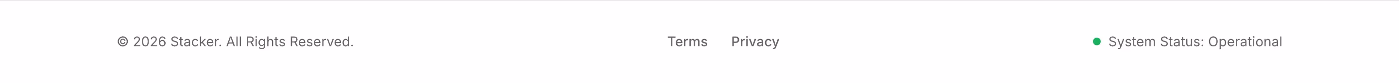 Stacker footer design — Engineering & Infrastructure