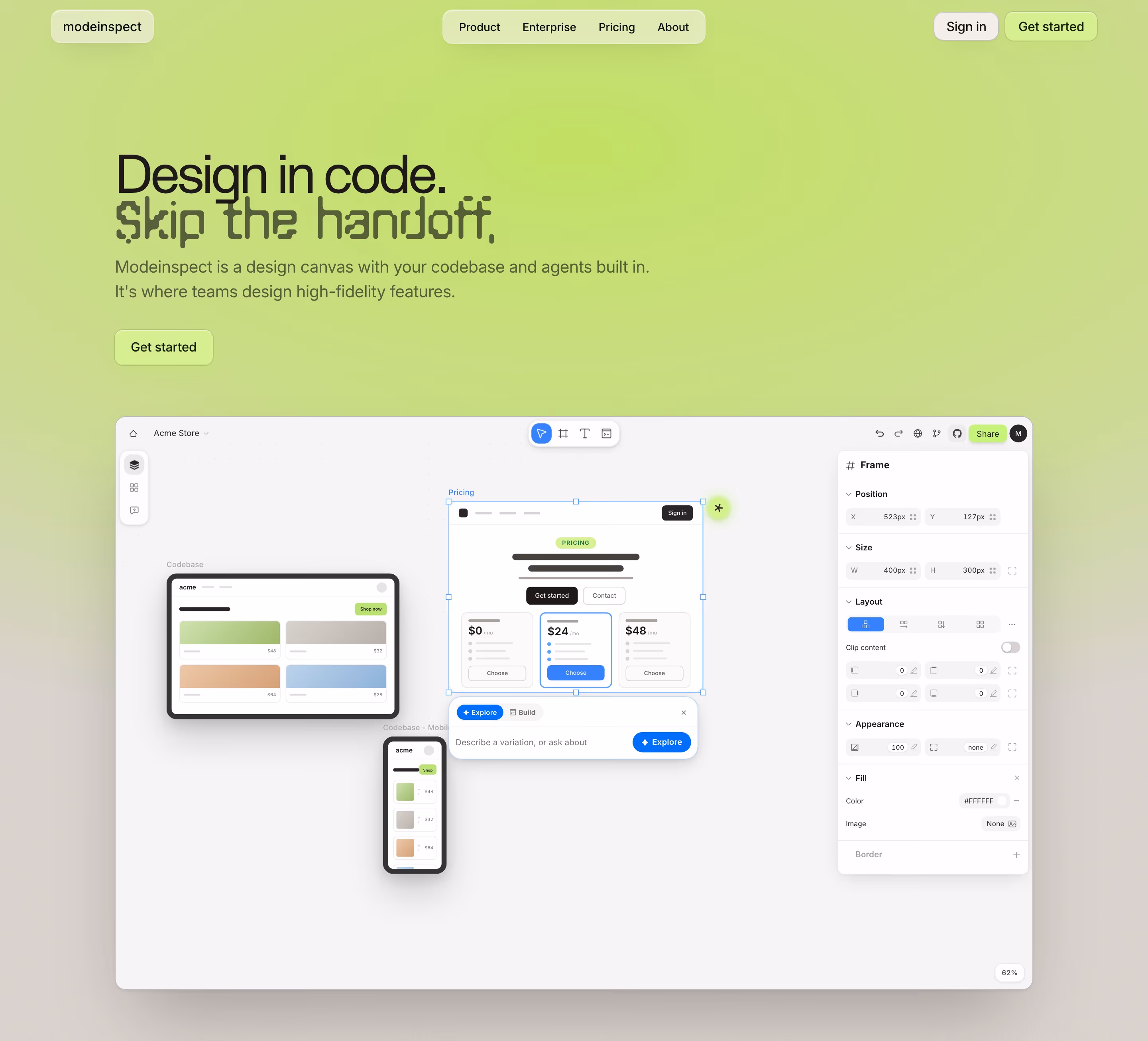 Modeinspect hero design — Design & Creative