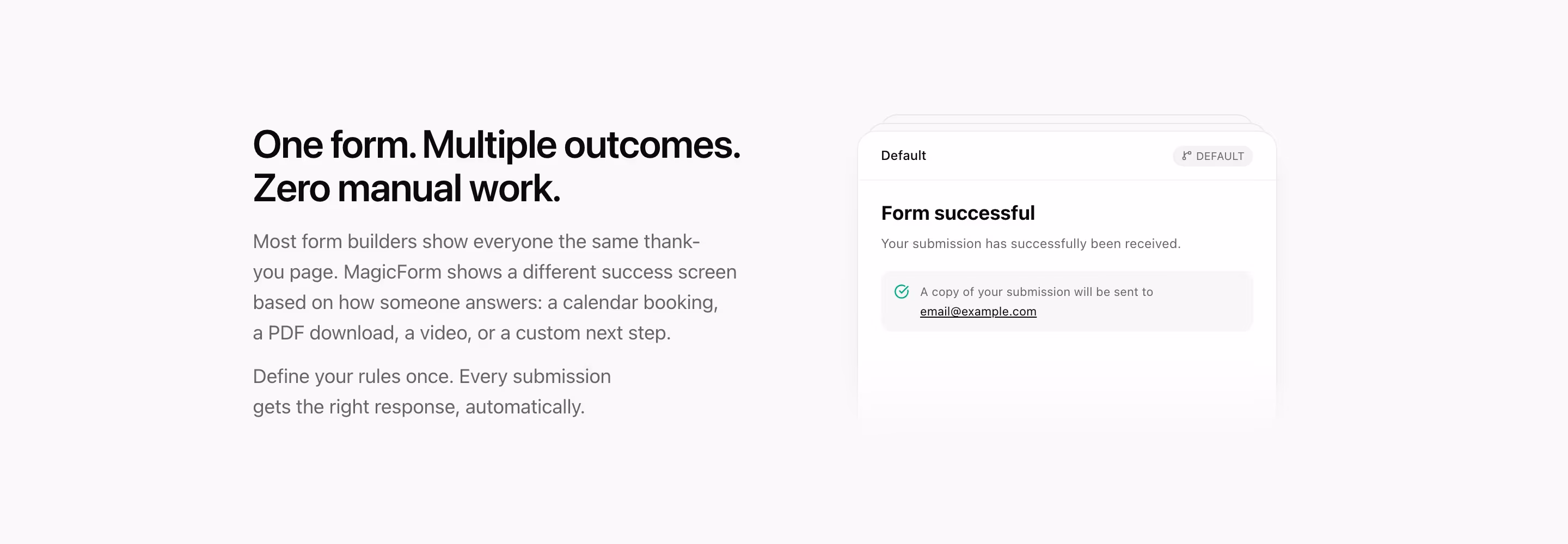 Getmagicform Features section design