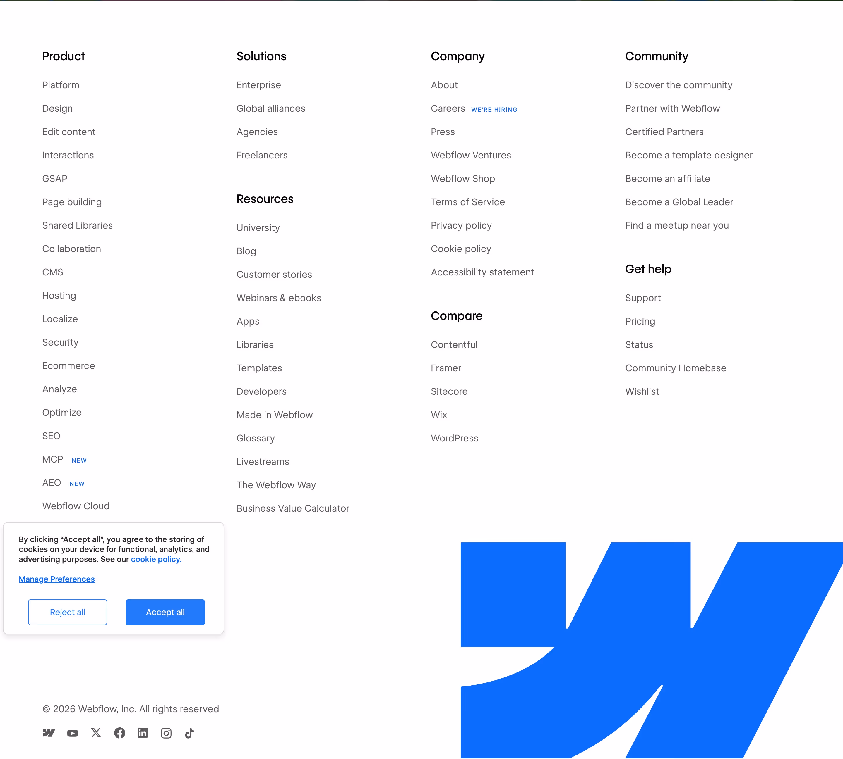 Webflow footer design — Design & Creative