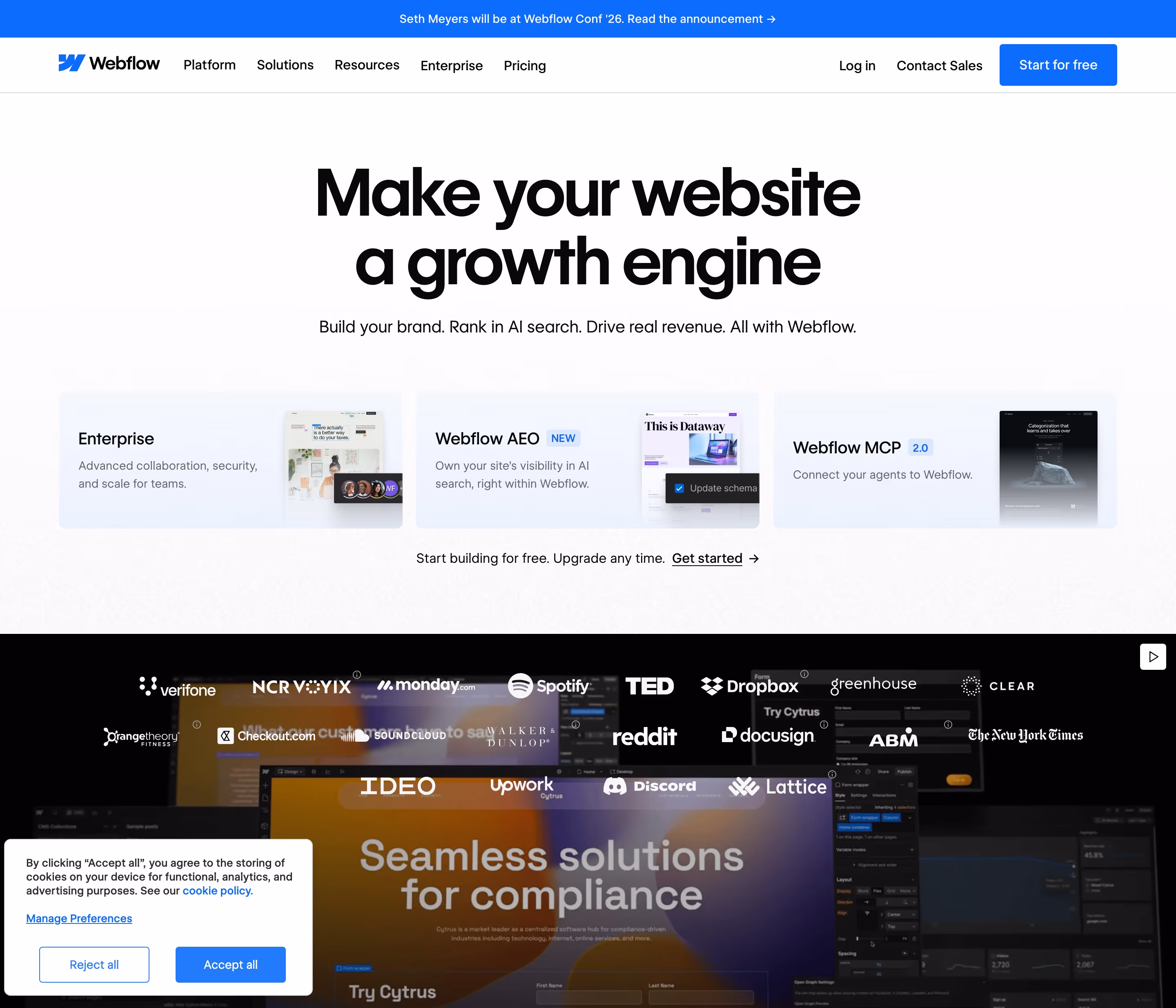 Webflow hero design — Design & Creative